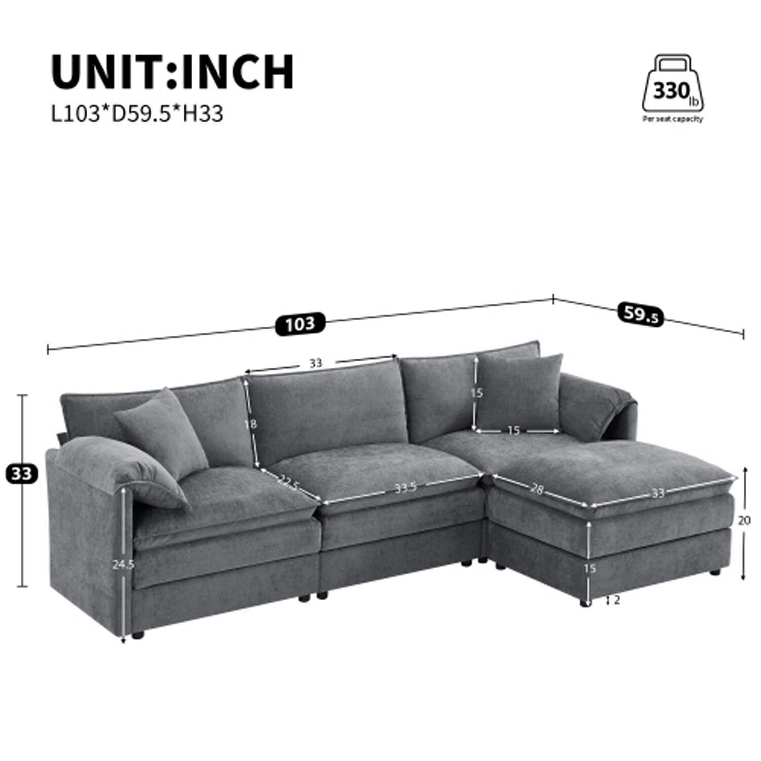 ModernLuxe N723S8687B Sofas-Loveseats - View #11