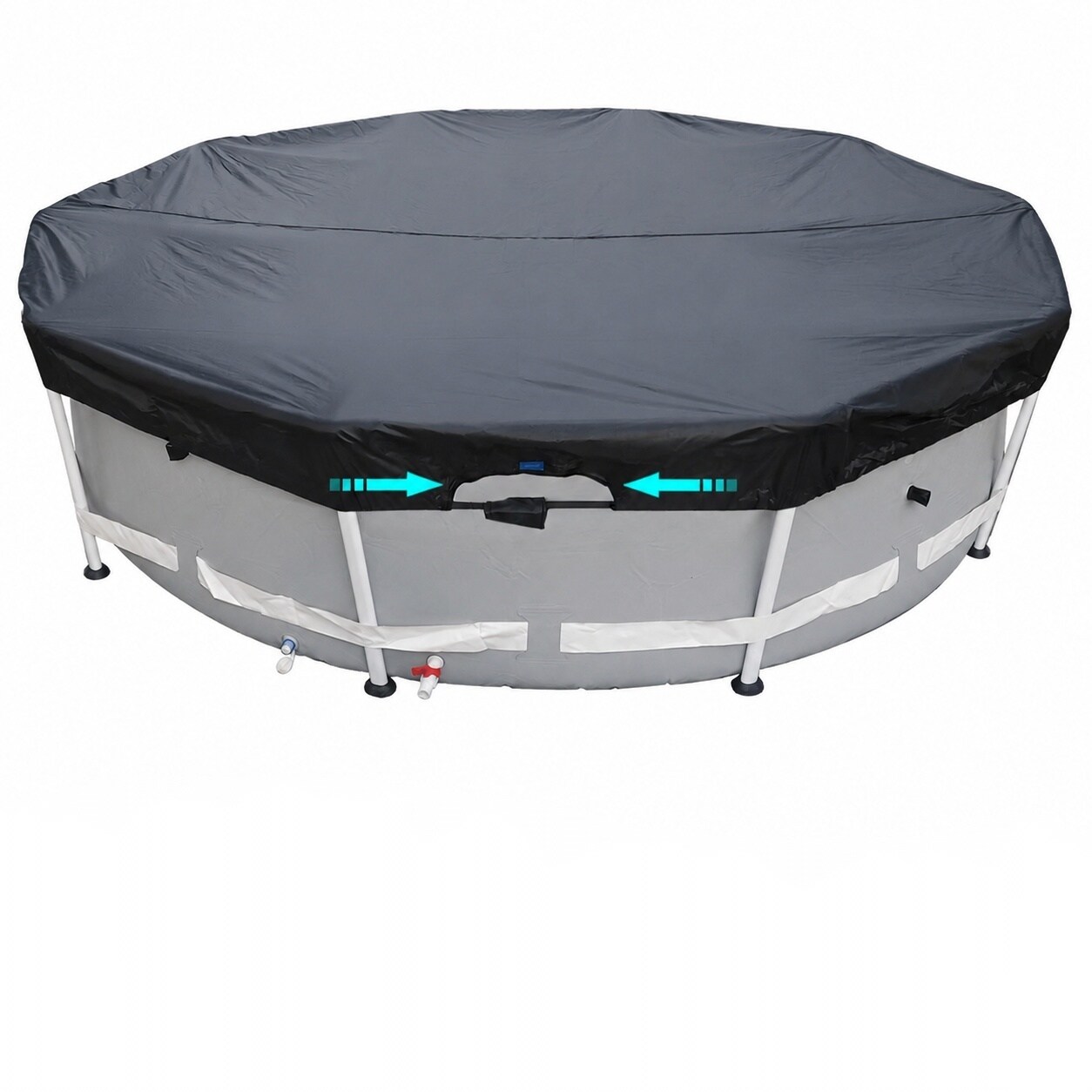 IUEST 26 Ft Round Pool Cover Waterproof UV and Weather Resistant Solar ...
