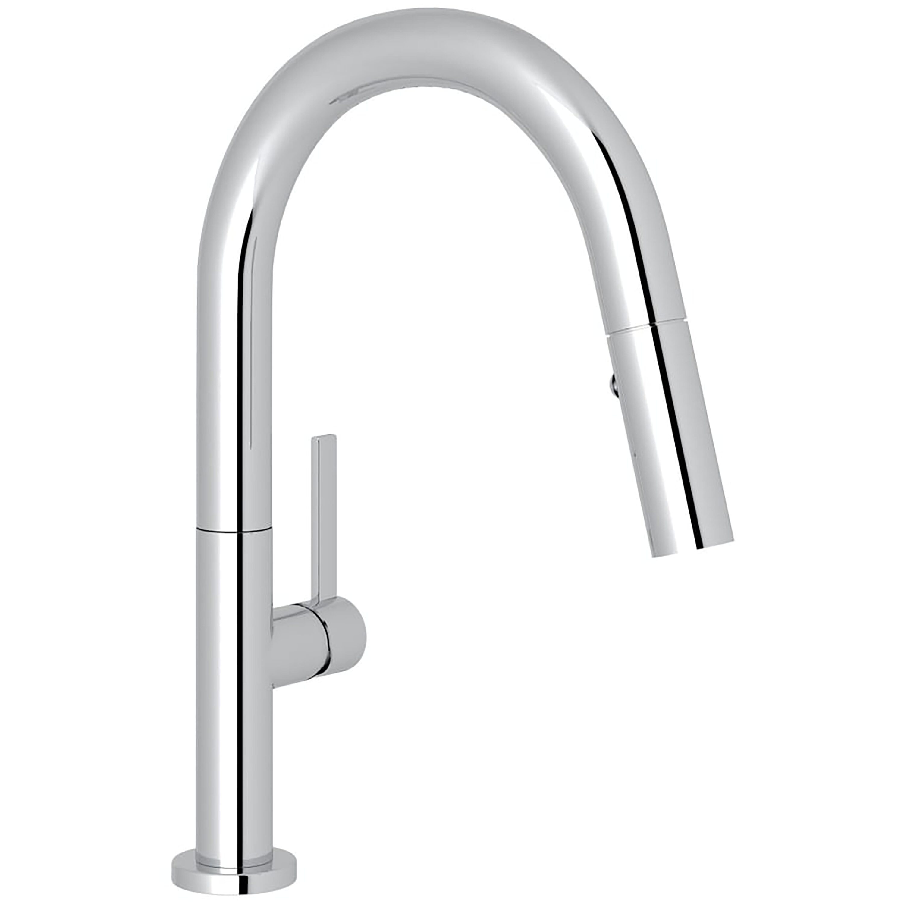 Rohl R7581SLMAPC-2 Polished Chrome Single Handle Deck-mount Kitchen Faucet with Sprayer