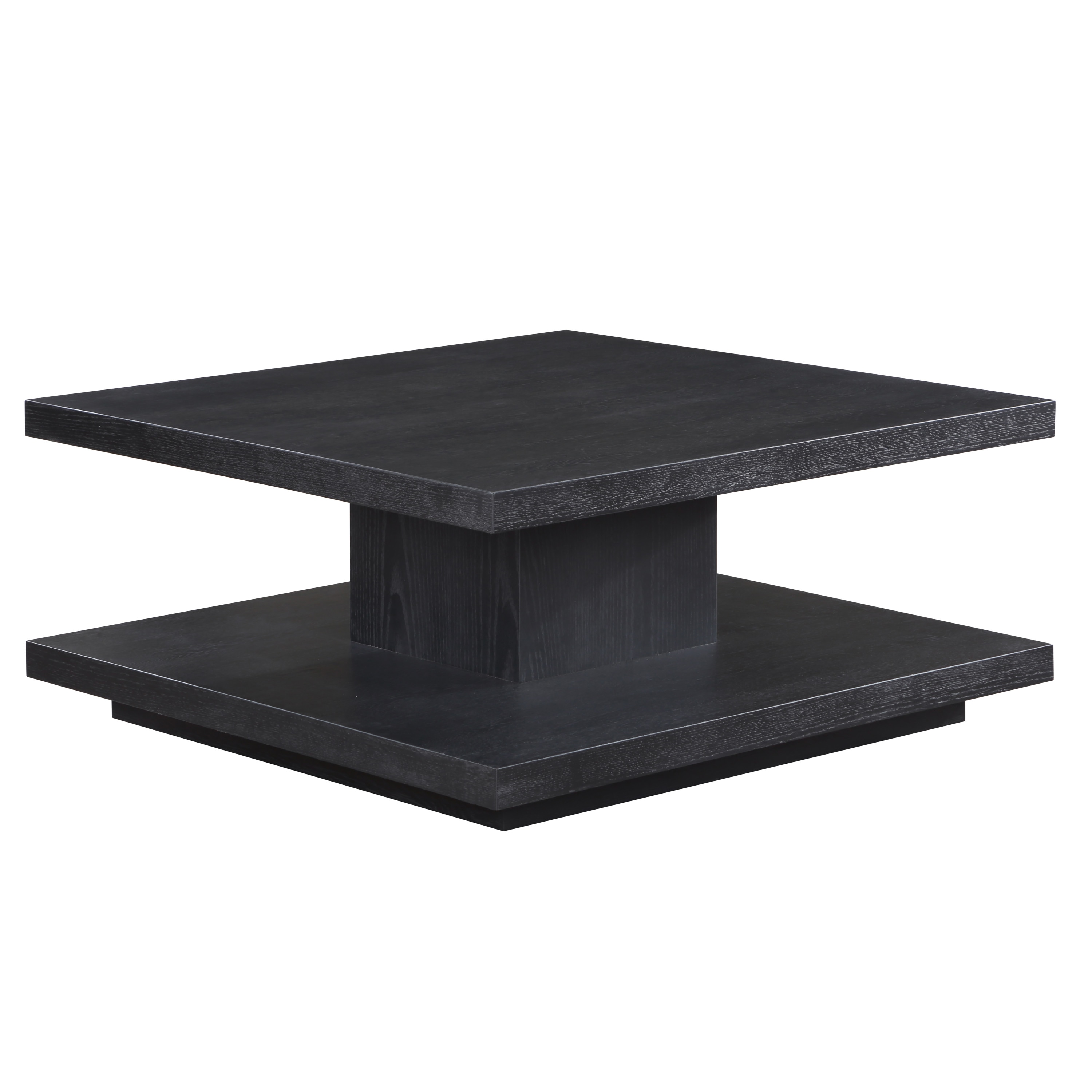 Steve Silver CAN100KC Canyon Black Rubberwood Wood veneer Casual Coffee Table