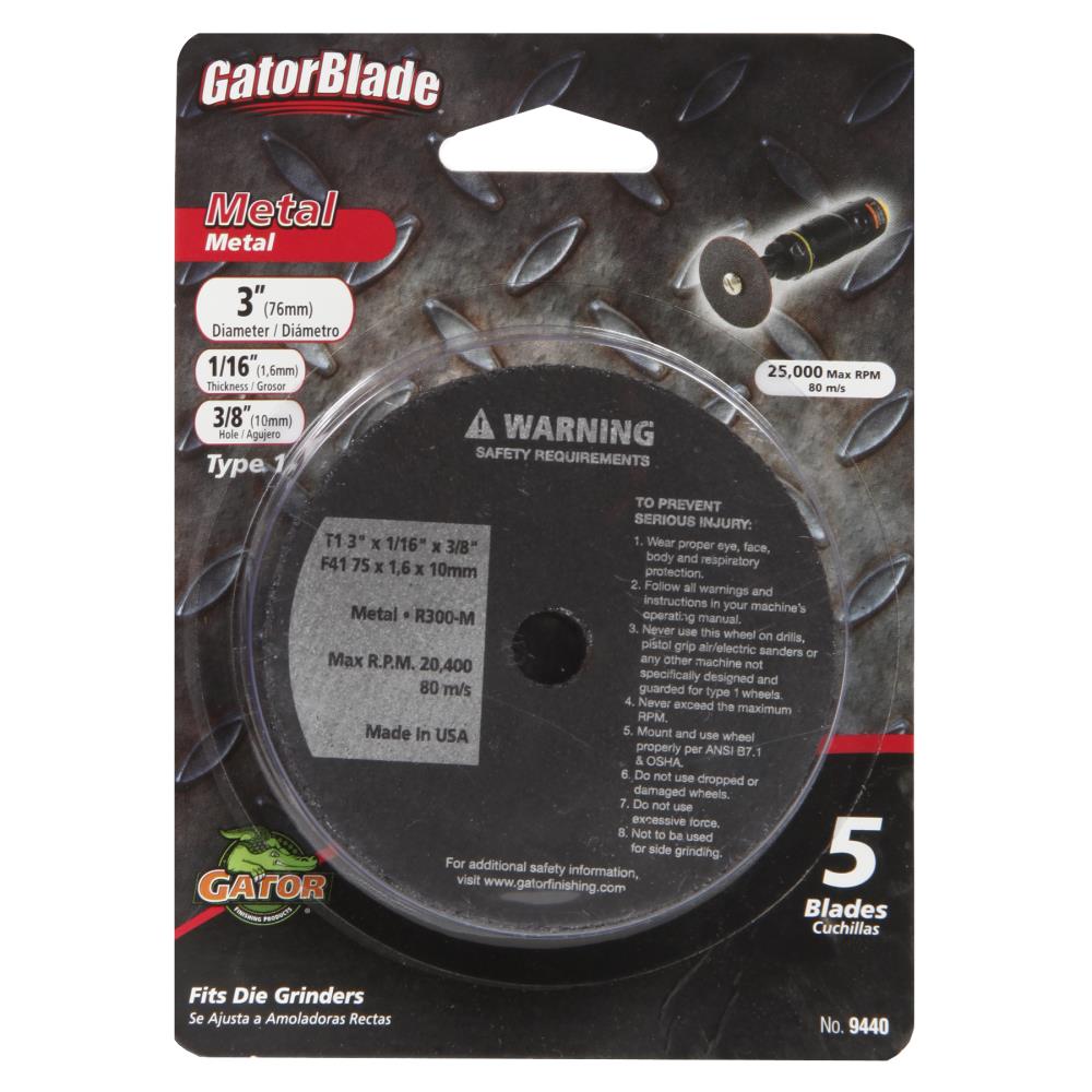 Gator 9440 5-Pack 3-in Bonded Abrasive Cut-off Wheel