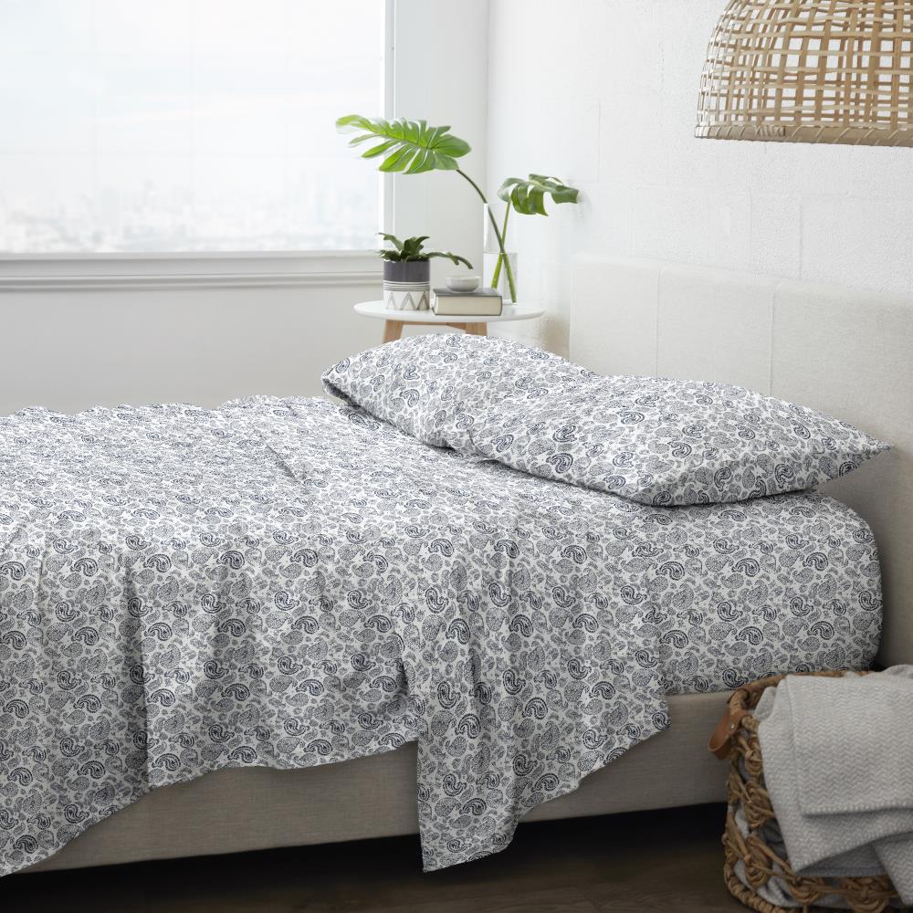 Ienjoy Home IEH-4PC-COP-CK-NA California king 20000 -Thread Count Microfiber Navy 4 -Piece Bed Sheet Set