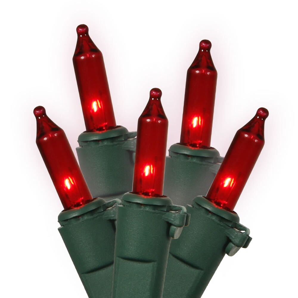 Vickerman W4G0503 50-Count 16-ft Red Incandescent Plug-In Indoor Christmas String Lights