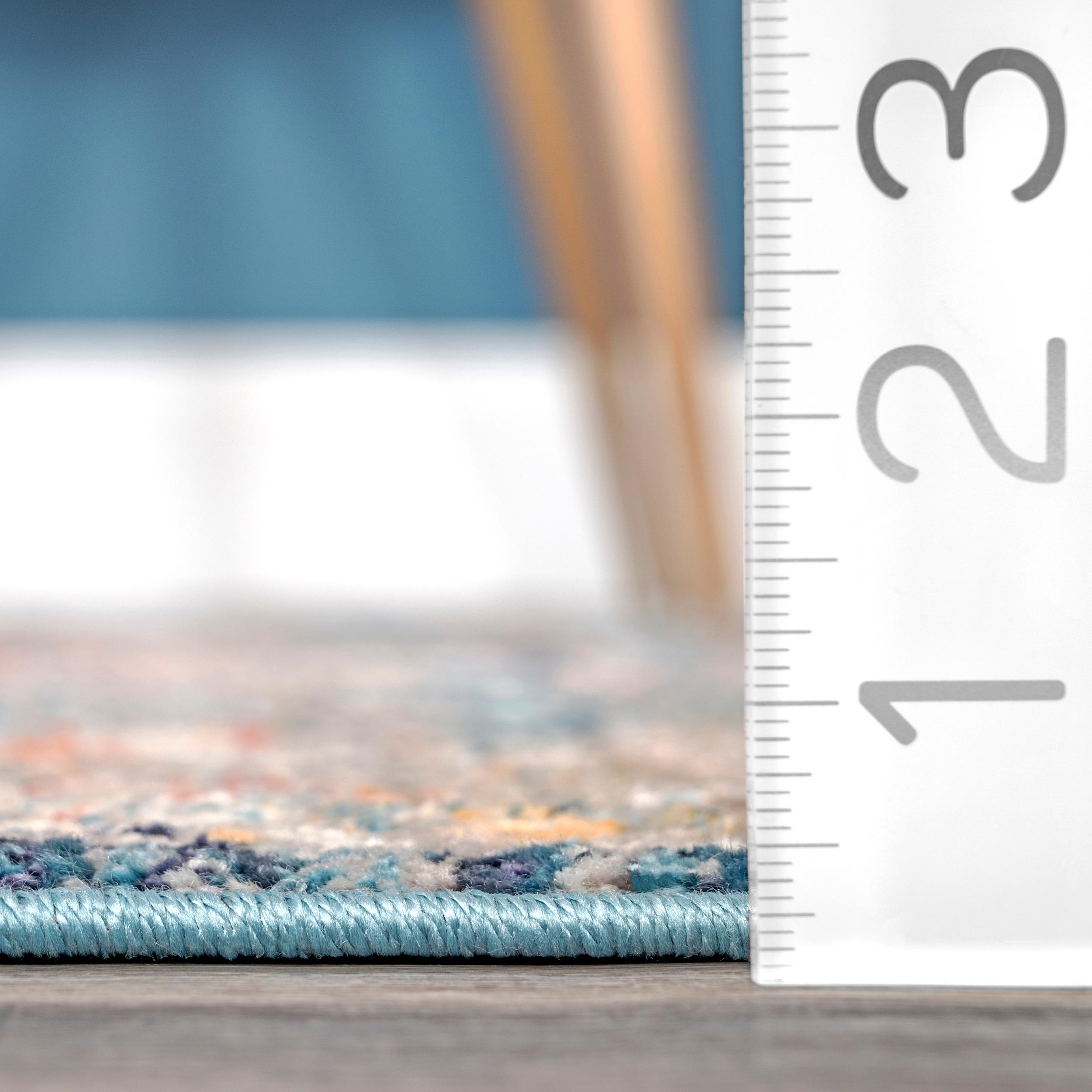 Sawyer Multicolor Vintage Transitional Synthetic Runner Rug