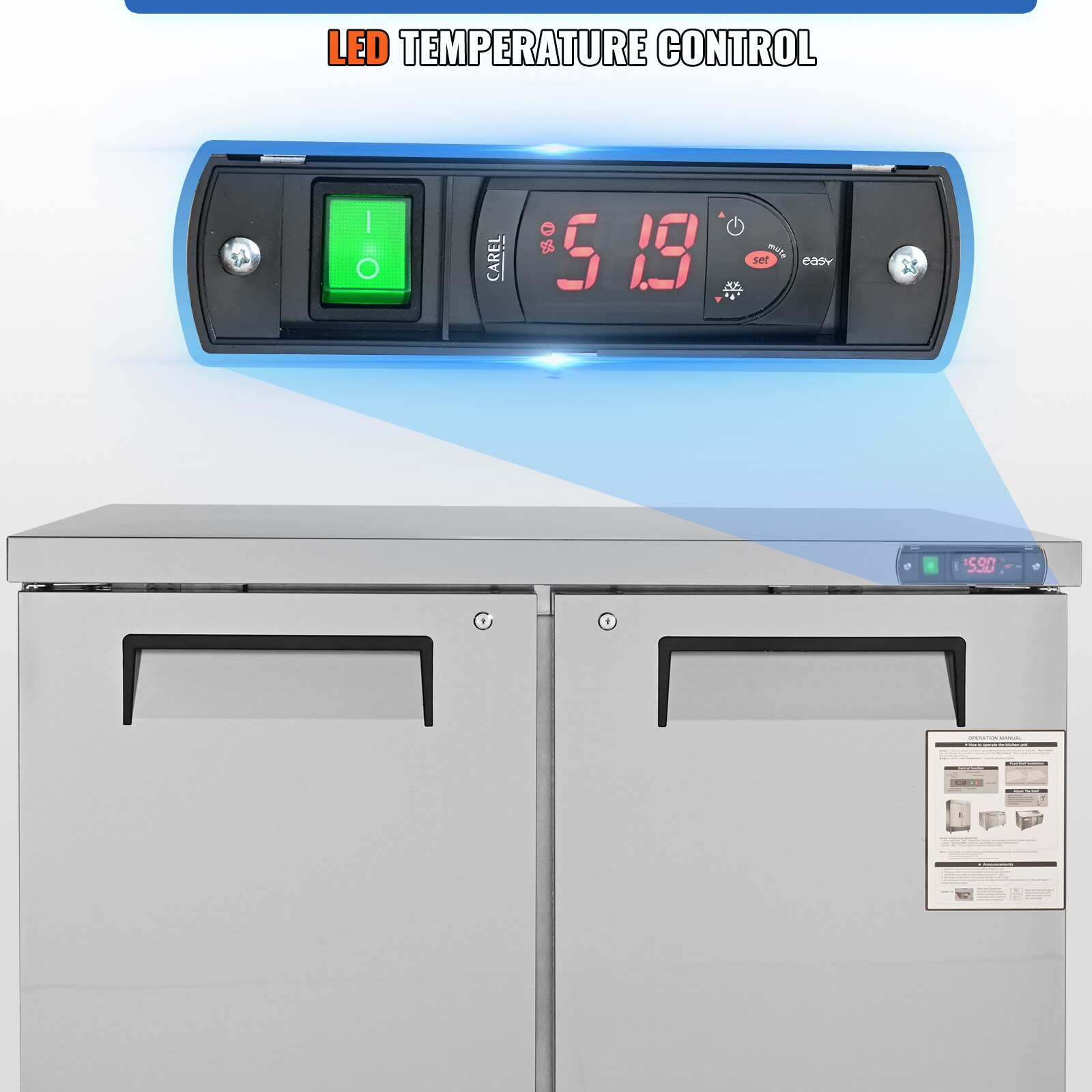 VEVOR FLWSLZGZT129CSXB6V1 Refrig-Prep-Tables - View #7