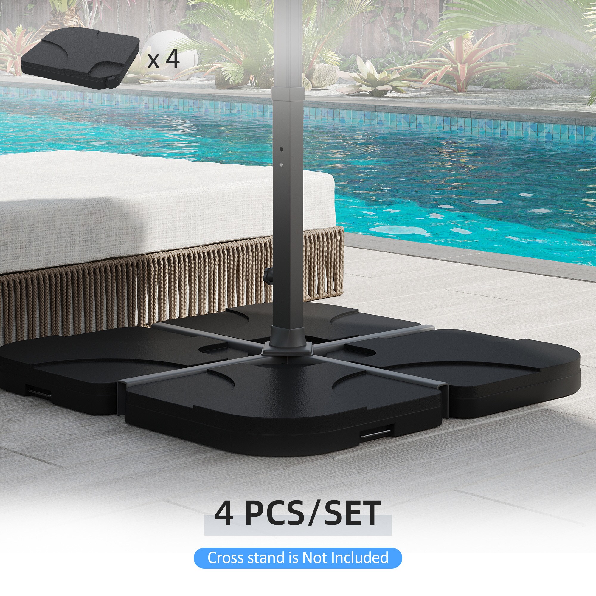Outsunny 84D-021 Umbrella-Bases - View #8