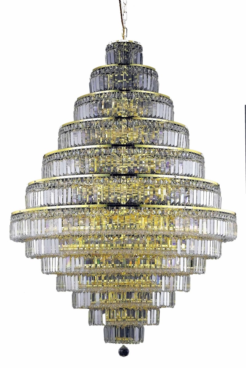 Luminous Lighting 2038G42G/RC Maxime 38-Light Gold Glam Damp Rated Chandelier