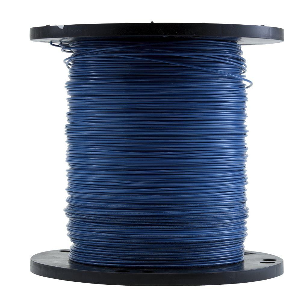 Southwire 11582405 2500-ft 14 -AWG Blue Solid Copper THHN wire ( By-the-roll )