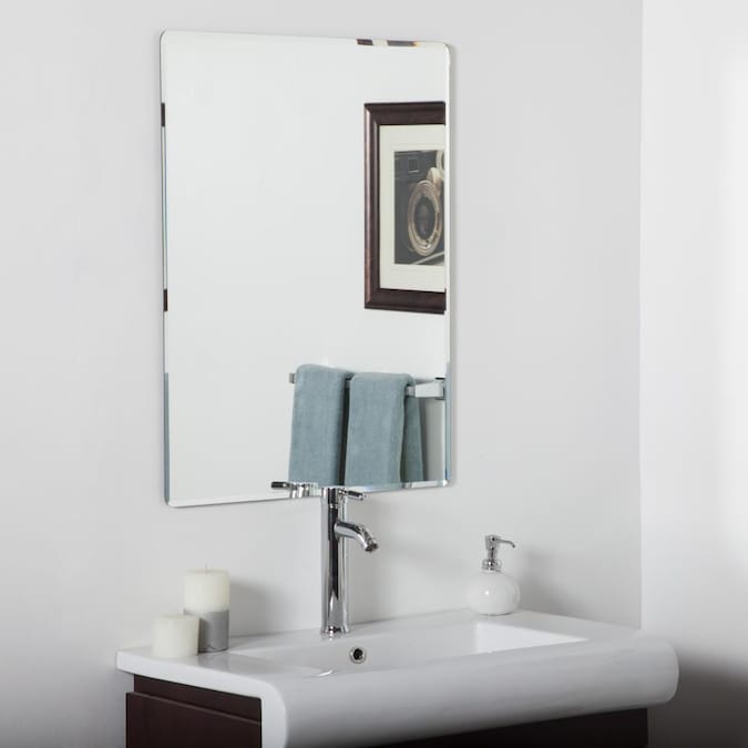 Rectangular Frameless Bathroom Mirror, Frameless Vanity Mirror Rectangle