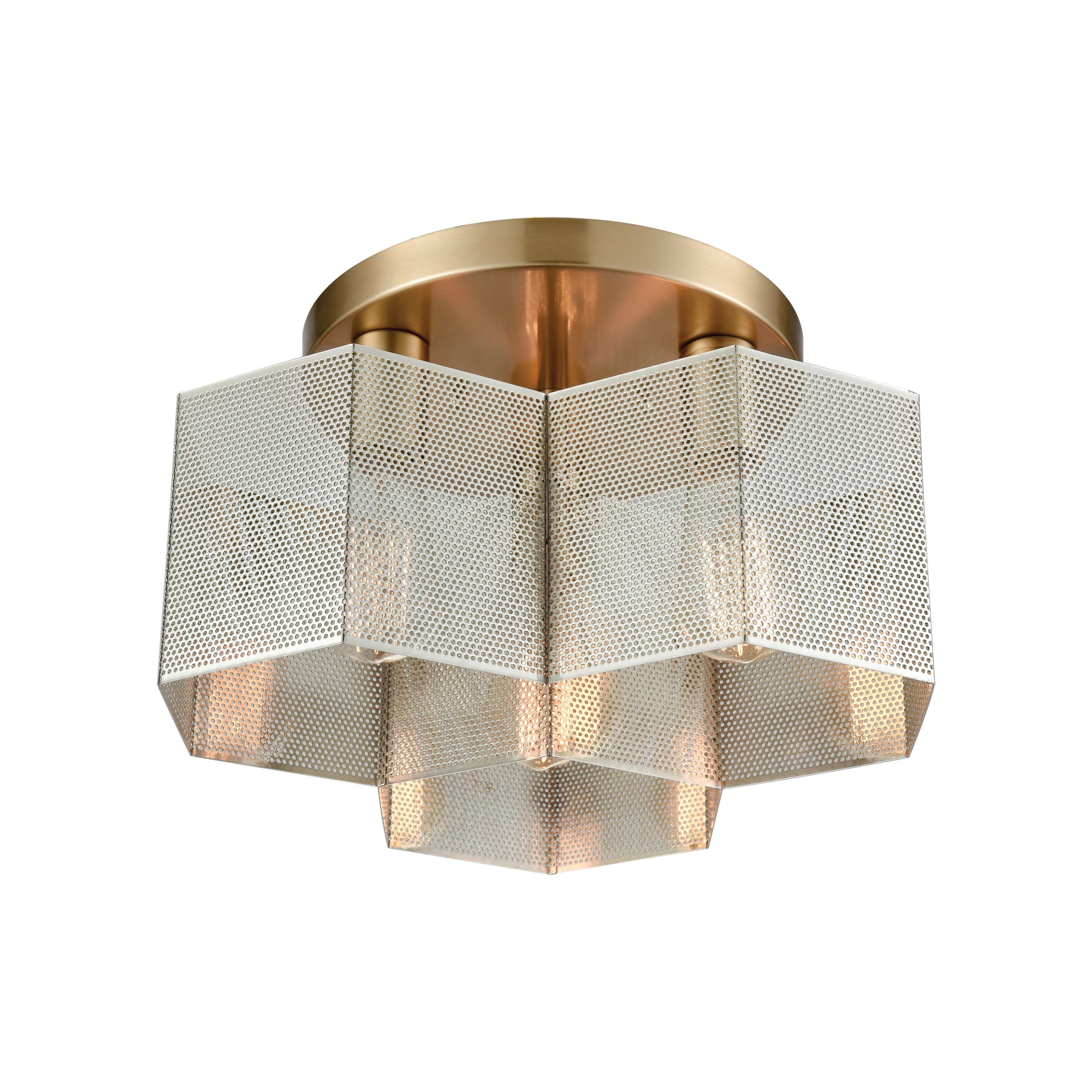 Westmore by ELK Lighting LW-2023260600744 Richmond 3 -Light 15-in Multiple finishes Nickel Semi Flush Mount Light