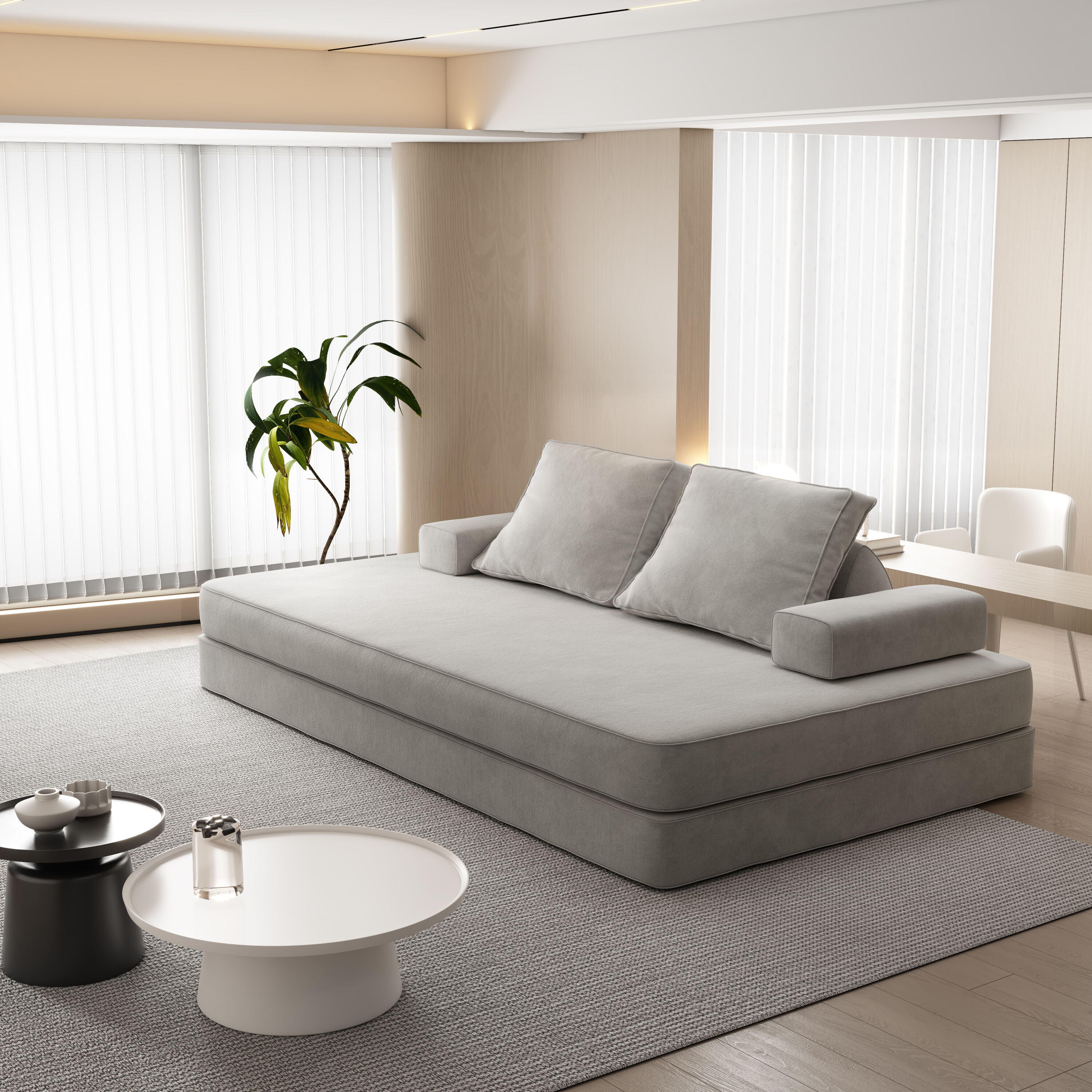 GMEH246A○GETAMA / ゲタマ September Sofa Mod LOVMOR 86.6in Multifunctional Convertible Sofa Bed with 2