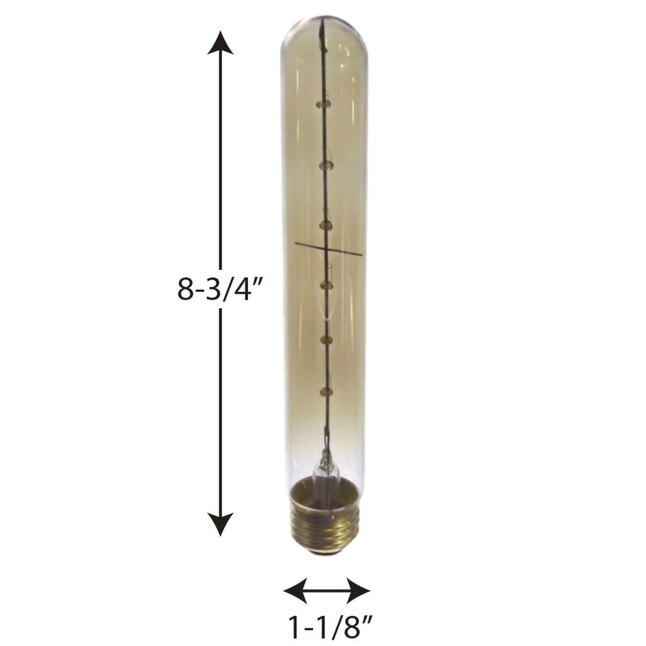 Progress Lighting 40-Watt T10 E26 Incandescent Light Bulb Medium Base Vintage Amber Lamp Progress Lighting 40-Watt T10 E26 Incandescent Light Bulb Medium Base Vintage Amber Lamp