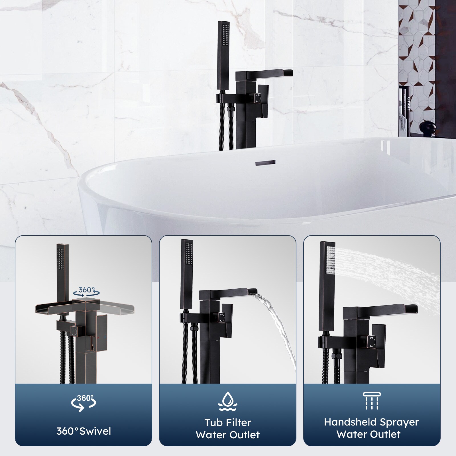 WOWOW 3080500RB-LW Roman-Tub-Faucets - View #7