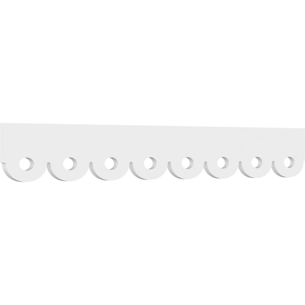 Ekena Millwork RUNP06X0625X48HUD Hudson 6-in x 4-ft Unfinished PVC Running trim Moulding