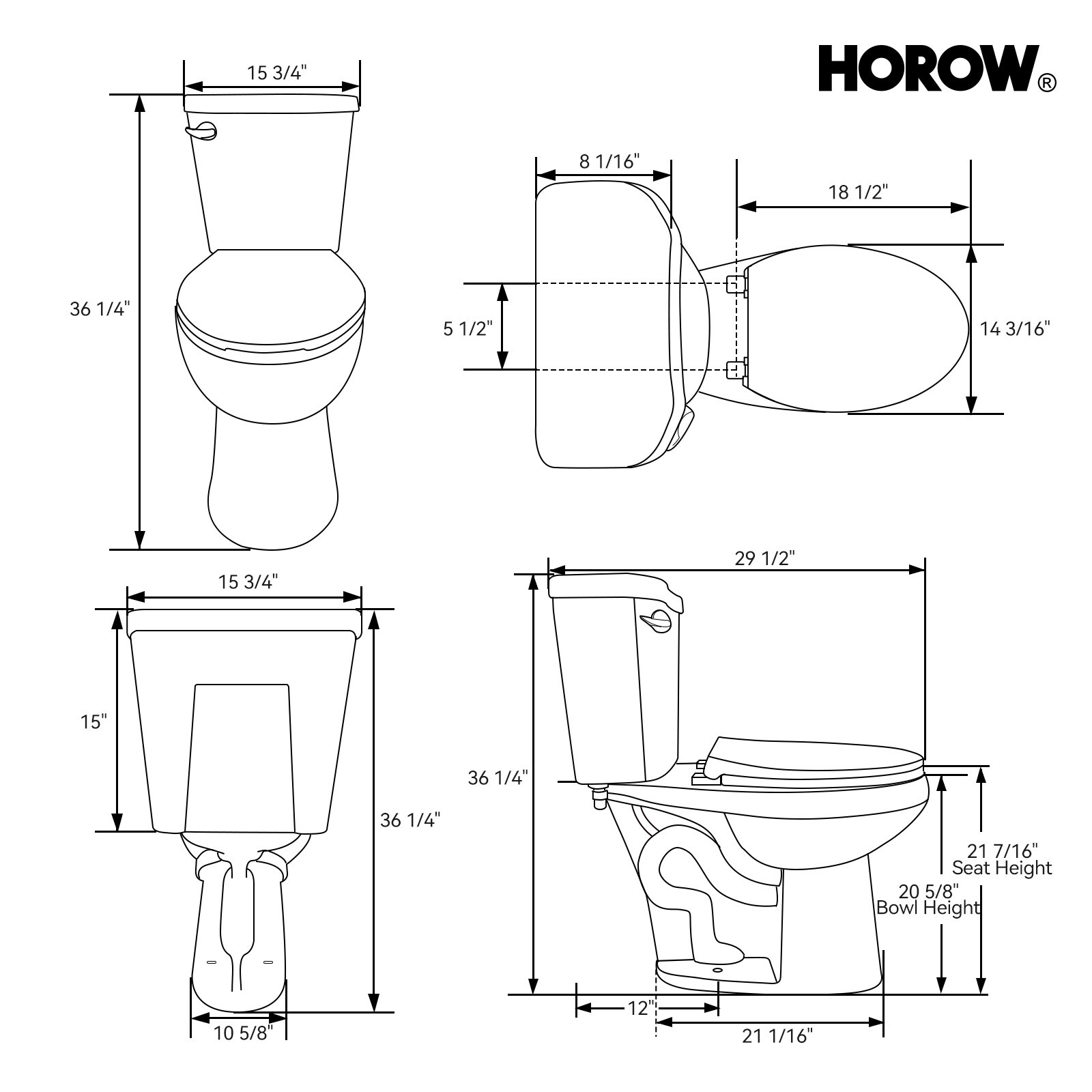 HOROW HR-E21S toilets - View #12