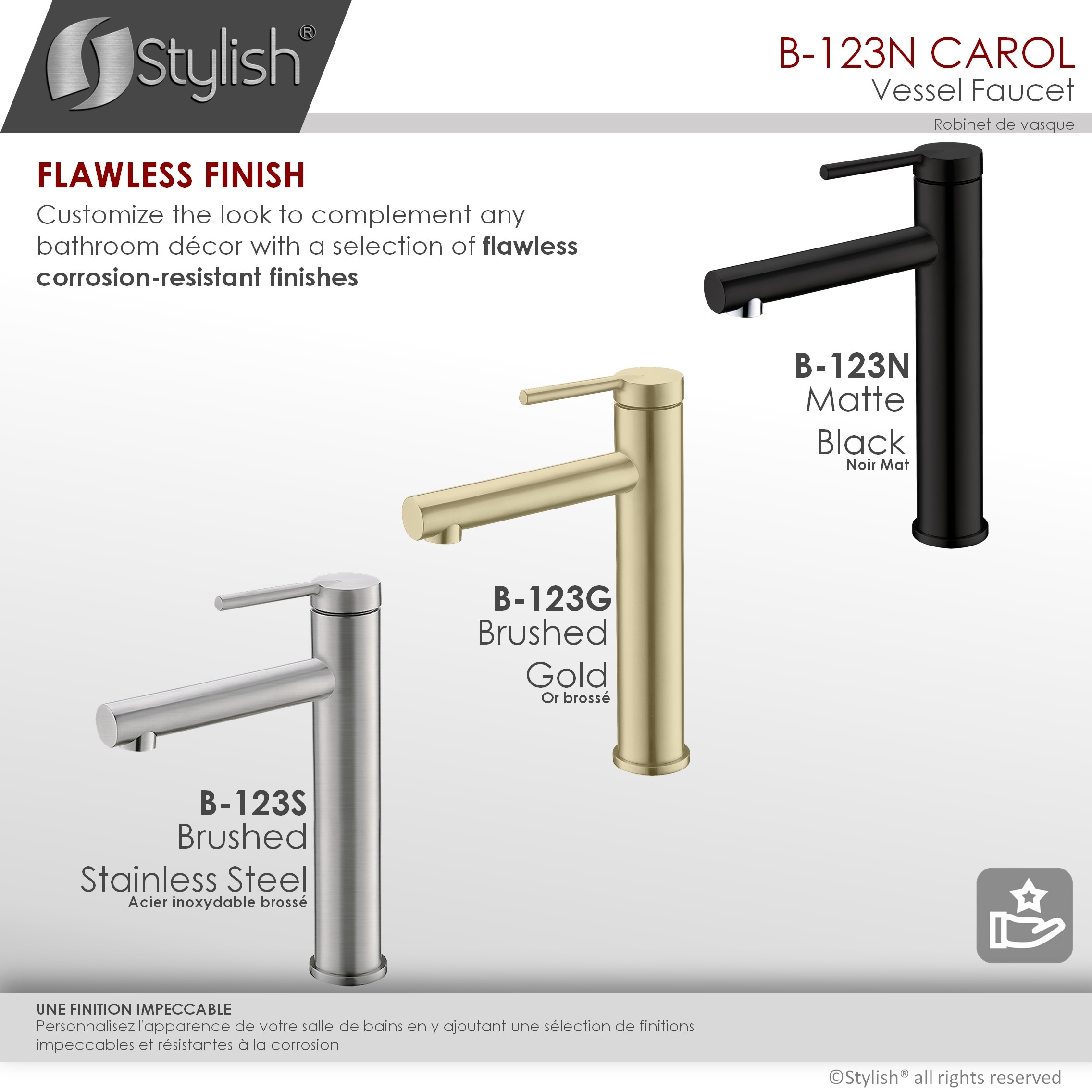Stylish B-123N Lavatory-Faucets - View #9