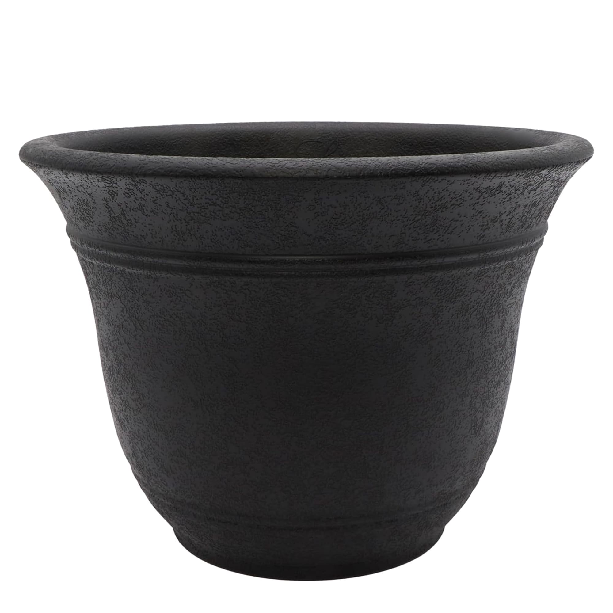 The HC Companies  Sierra Self-Watering Pot with Internal Disk 16 Inches Black Onyx