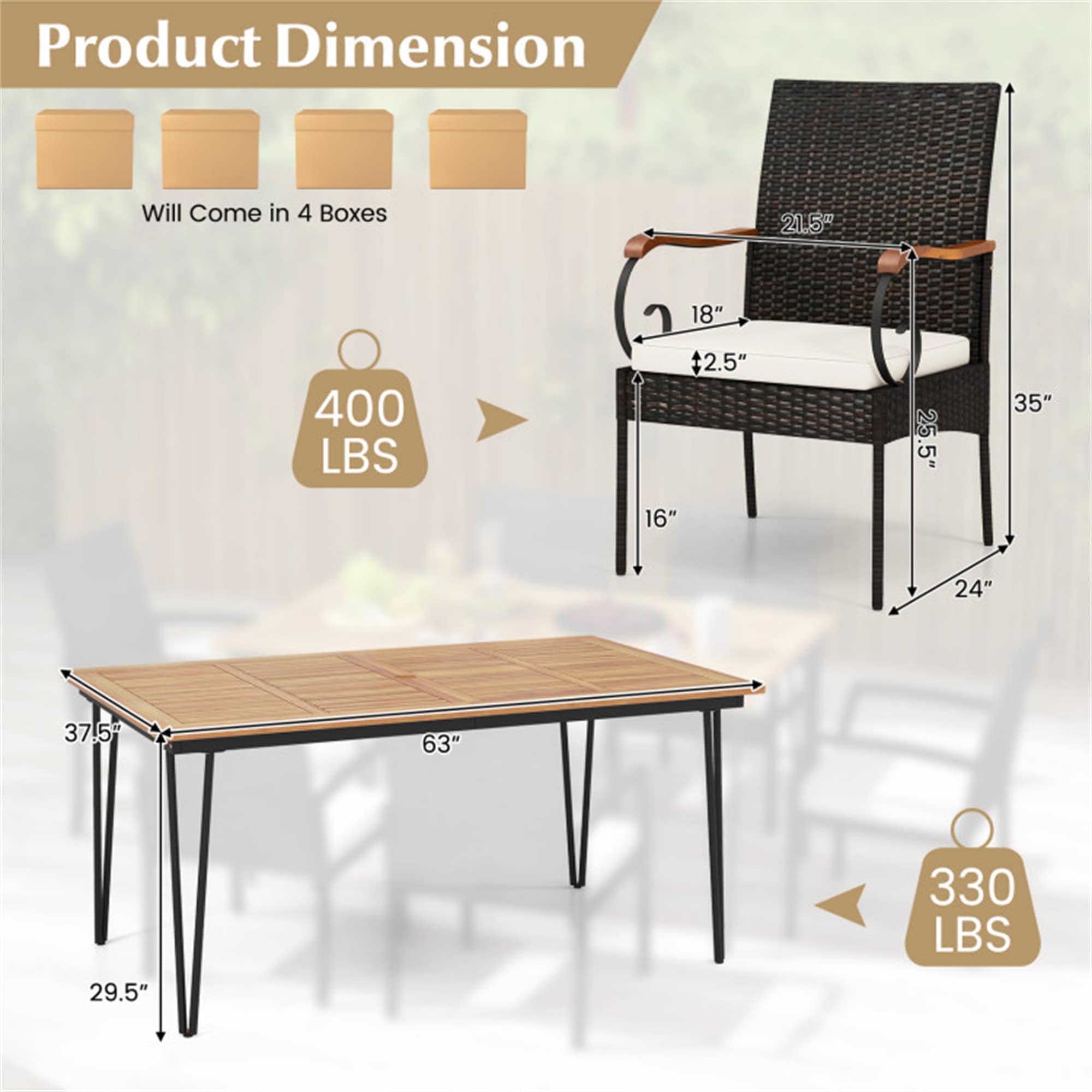 BABOOM BOM-003AAA-OR Patio-Dining-Sets - View #3