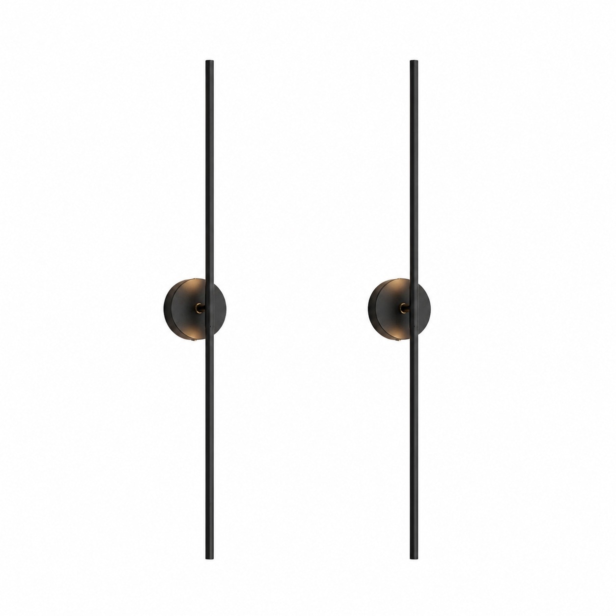 Aoibox  40 in Black LED Vanity Wall Sconce Set of 2 3000K Warm Light 360 Rotating Linear Hardwired Bathroom