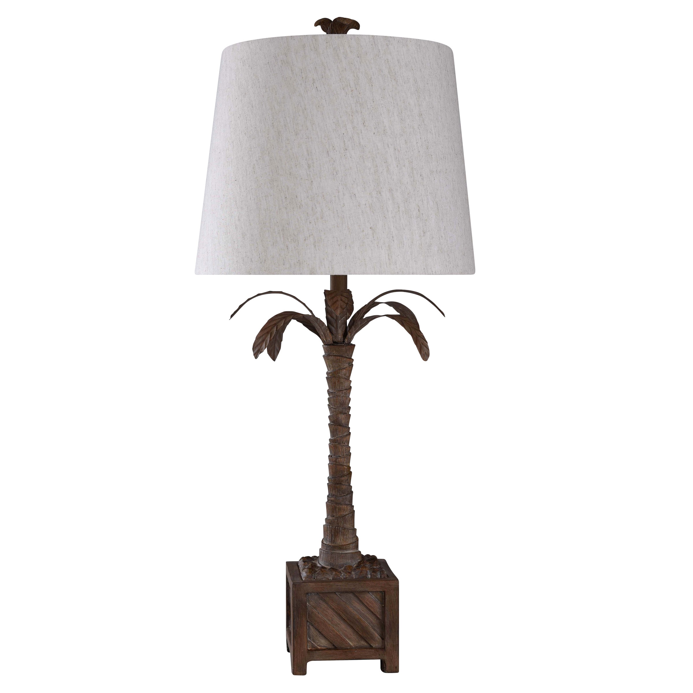 StyleCraft Home Collection KHL331340DS Coastal Palm Traditional Moulded Table Lamp