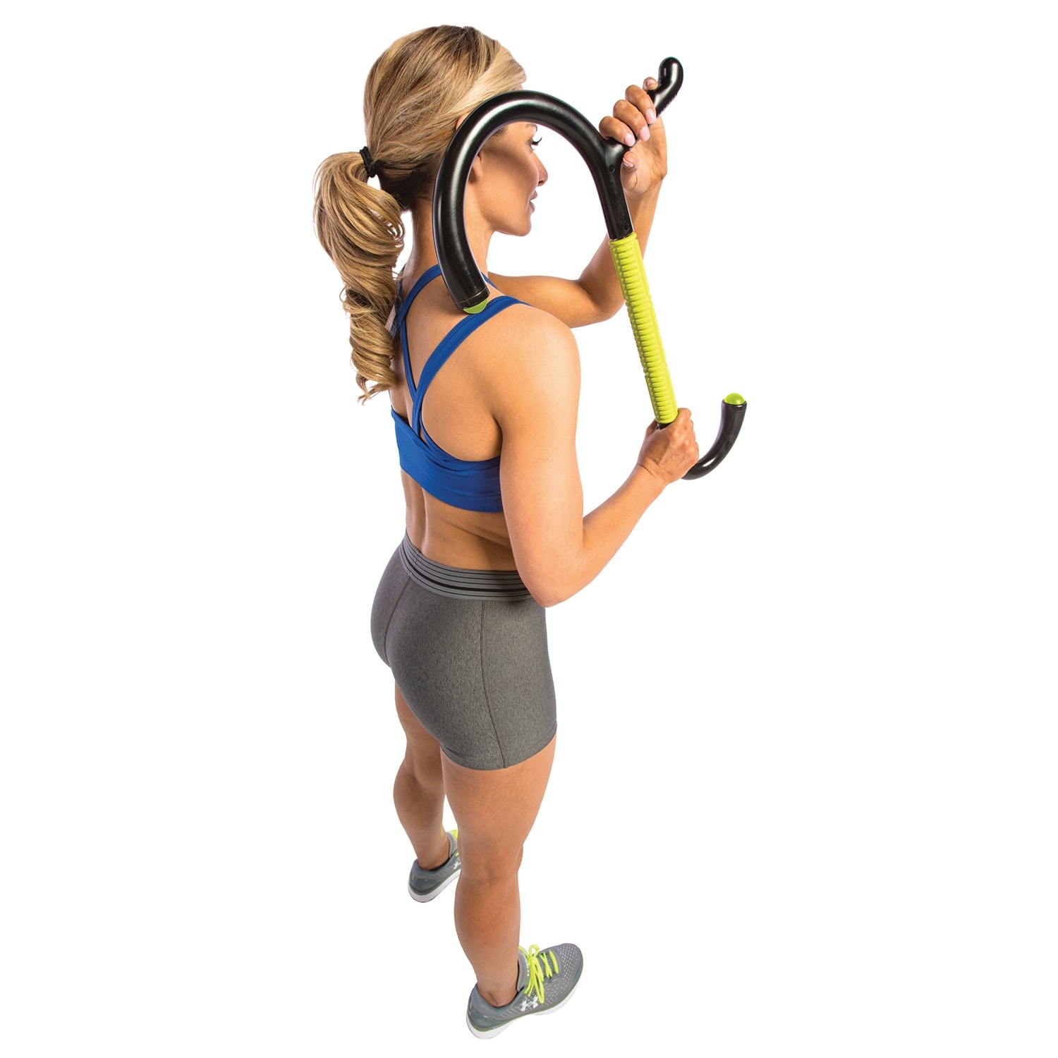 GoFit Muscle Hook Multi-Tool - Black Plastic Massage Hook for Full