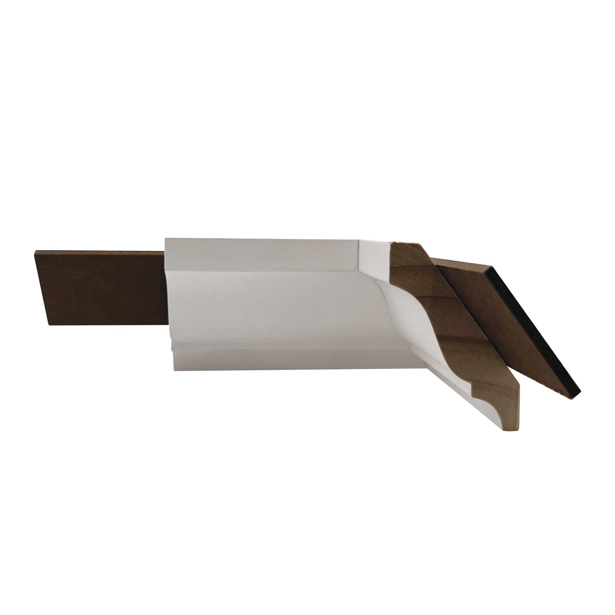  52 I/S FJP-PNT 2-1/4-in x 9/16-in Interior Painted Colonial 52 Inside corner Crown Moulding Block