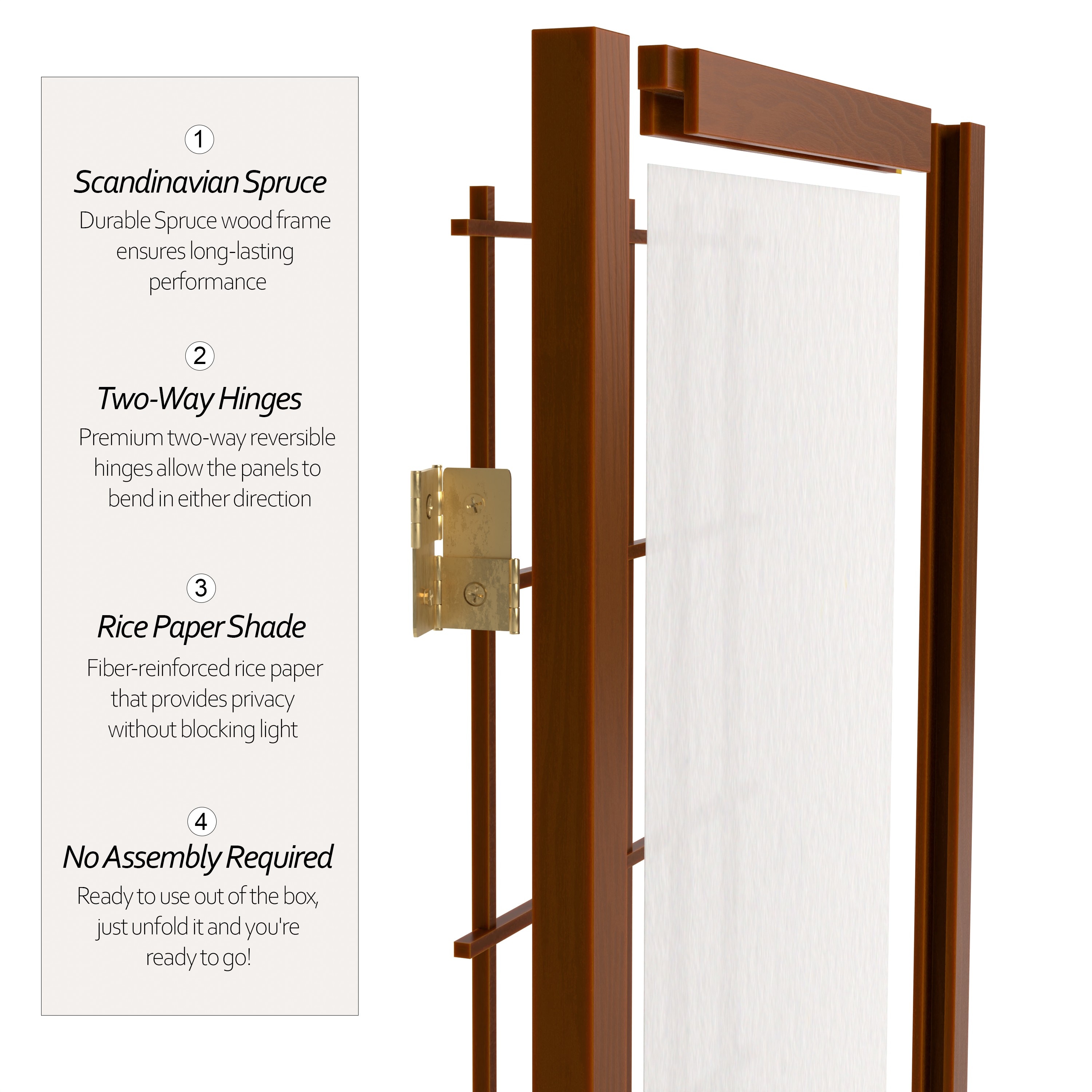 Oriental Furniture WP24-WAL-3P Indoor-Privacy-Screens - View #4