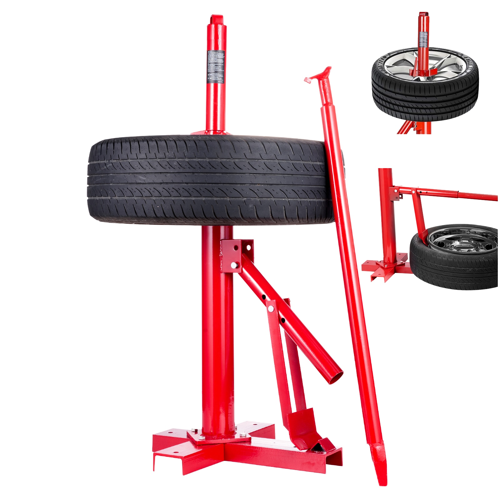 VEVOR SCLTCZJZGSHS01717V0 Manual Tire Changer  Portable Hand Bead Breaker Mounting Tool for 203 - 406 mm Tires  Compatible with Car Truck Trailer  Tire Mounting Machine for Home Garage Small Auto Shop