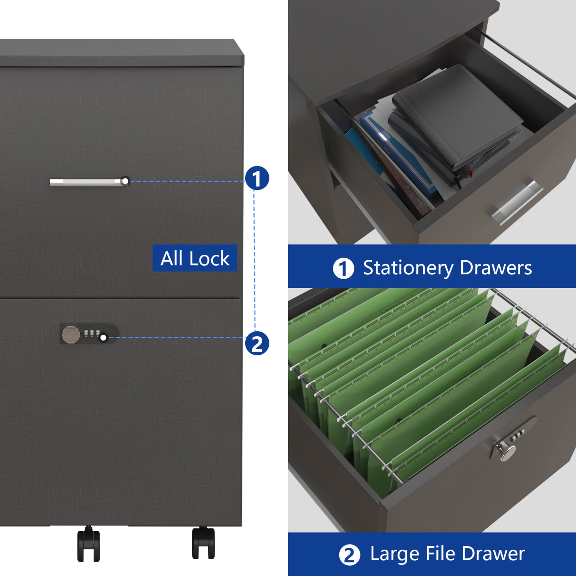 Clihome WCH-72WGY Storage-Cabinets - View #6