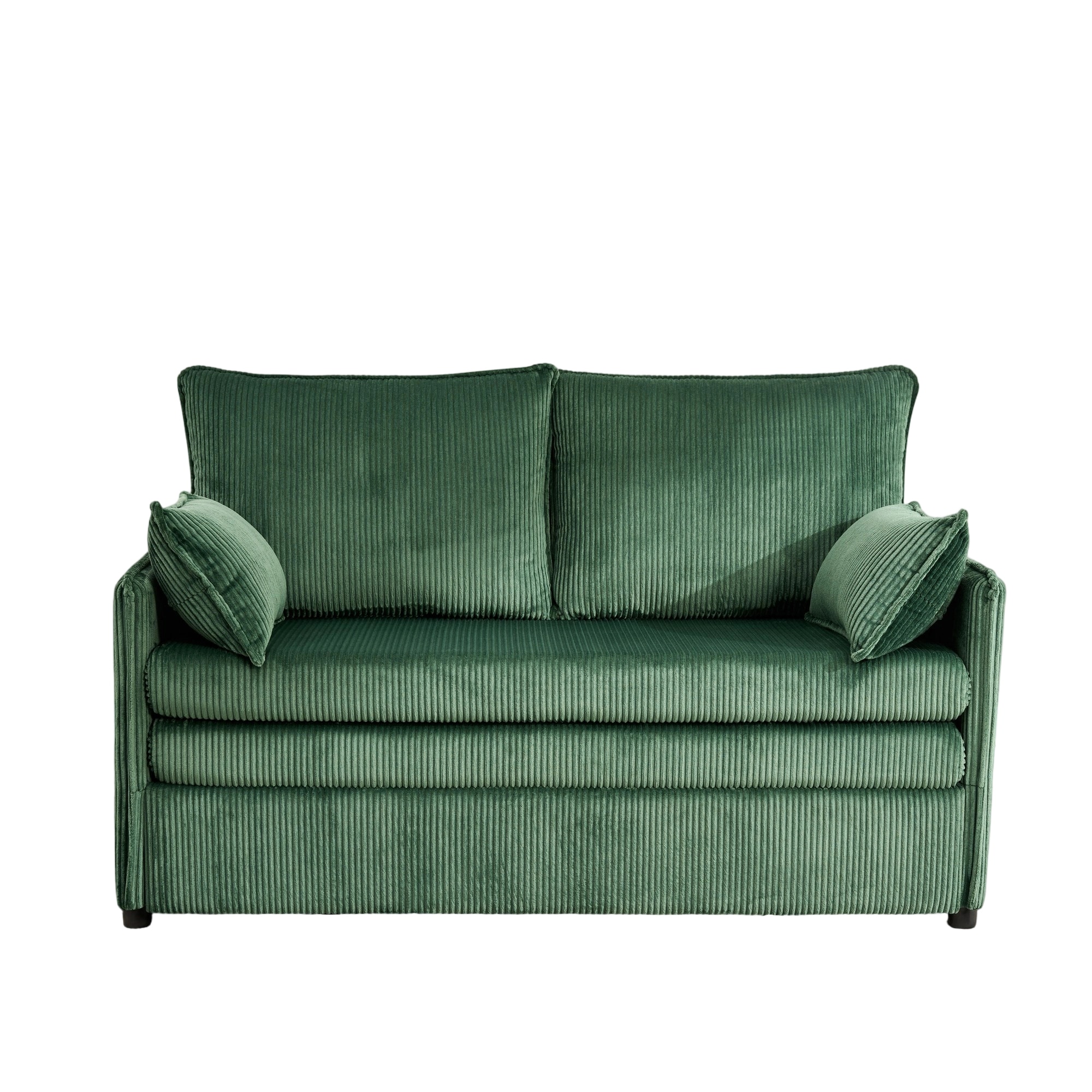 Bybafun - Green Contemporary/Modern Corduroy Sofa bed