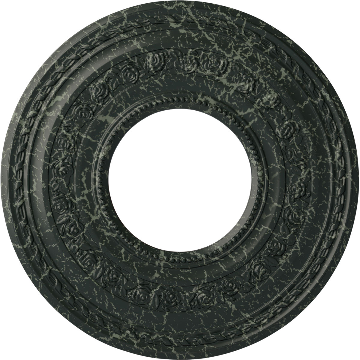 Ekena Millwork CM29ATPTC Anthony 29.375-in W x 29.375-in L Painted Turtle Crackle Polyurethane Whole Ceiling Medallion
