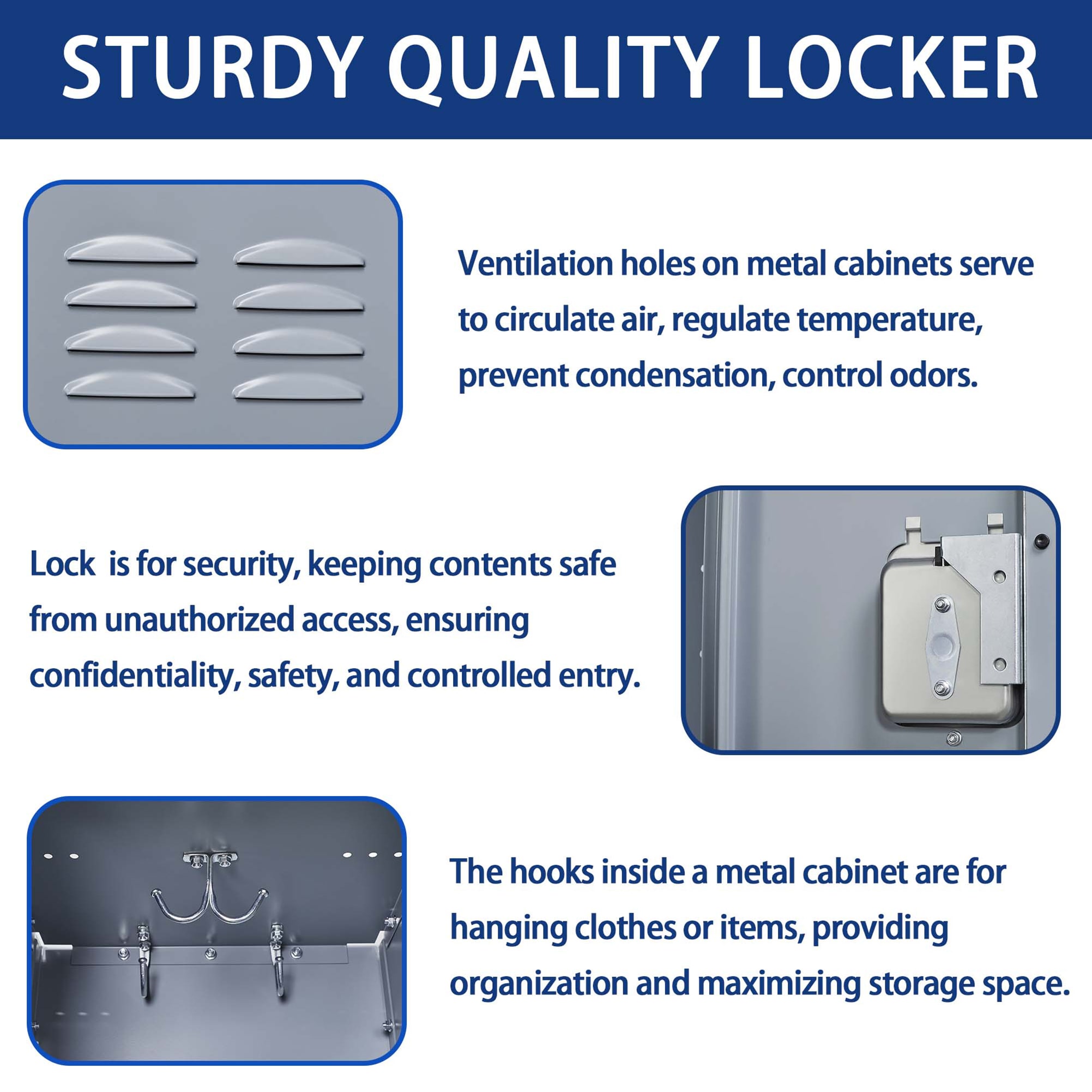 Kahomvis MAKE-QPO2-995 Storage-Lockers - View #5