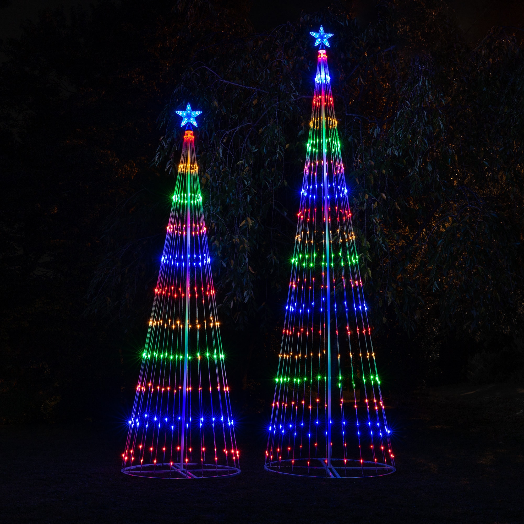 LED Outdoor Christmas Light Show Motion Tree Multi Color 3D Display Decor NEW 
