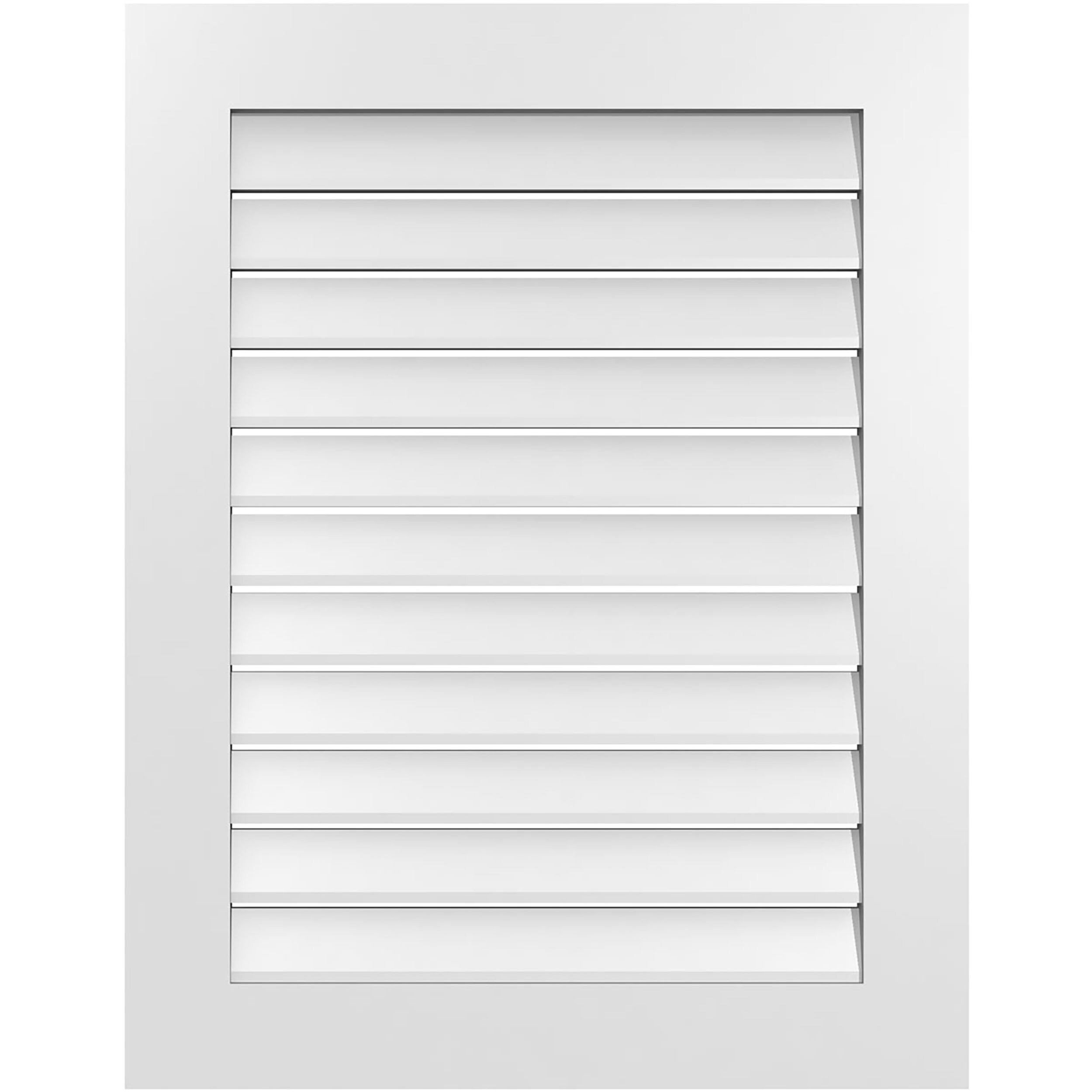 Ekena Millwork GVPVE28X3601SF 28-Inches x 36-Inches Off-white Rectangle PVC Gable Louver Vent