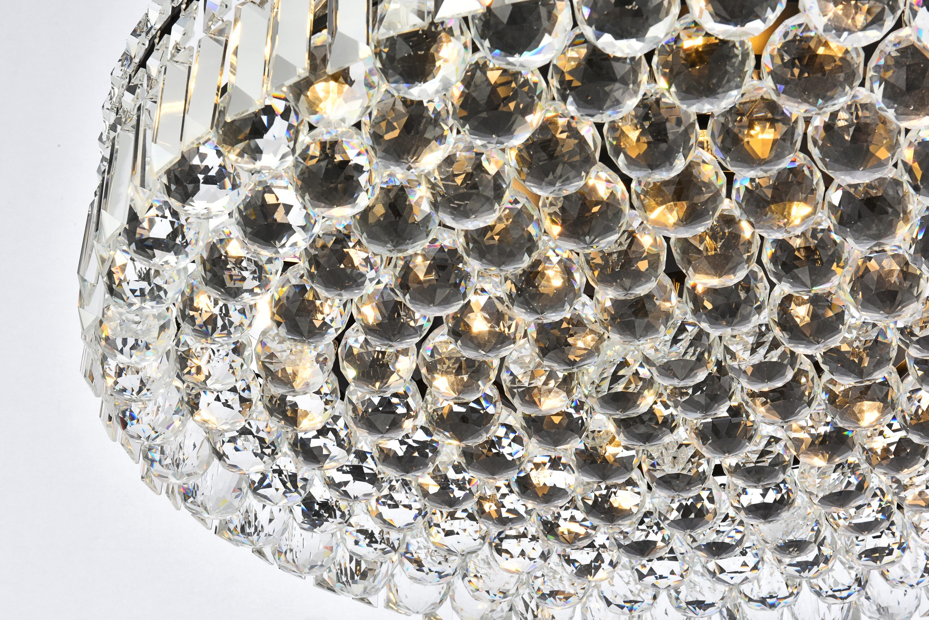 Maxime 16" Matte Black and Clear Crystal Flush Mount Light