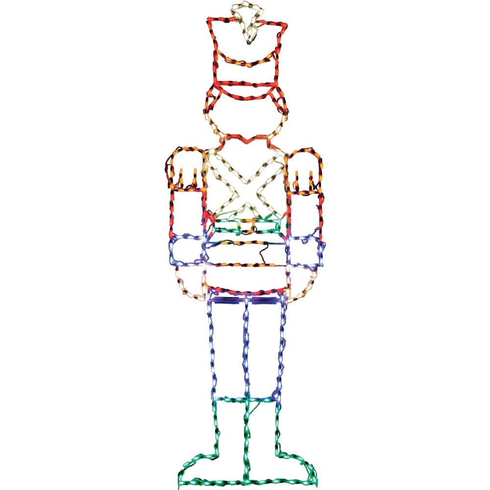 Fraser Hill Farm FFCHLED077-SOL0-MLT 77-Inches Freestanding Soldier Light with Multicolor LED Lights
