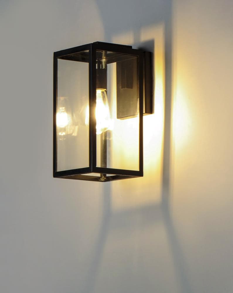 Catalina Dark Bronze Dimmable Outdoor Wall Sconce with Clear Glass