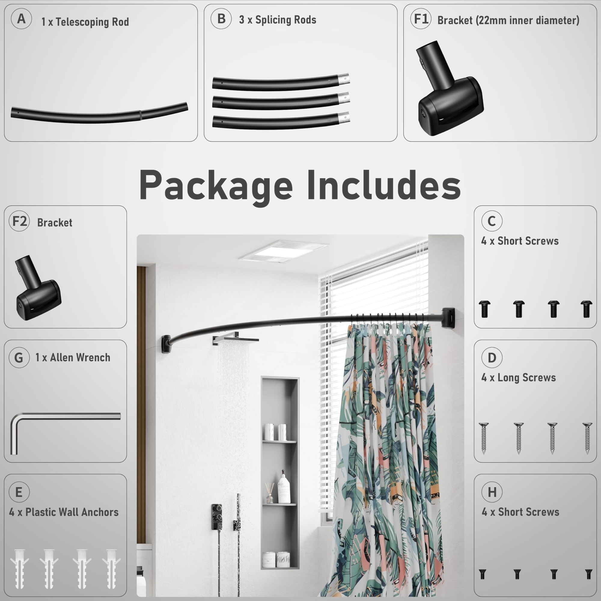 Numhew NHWILL24773 Shower-Rods - View #7