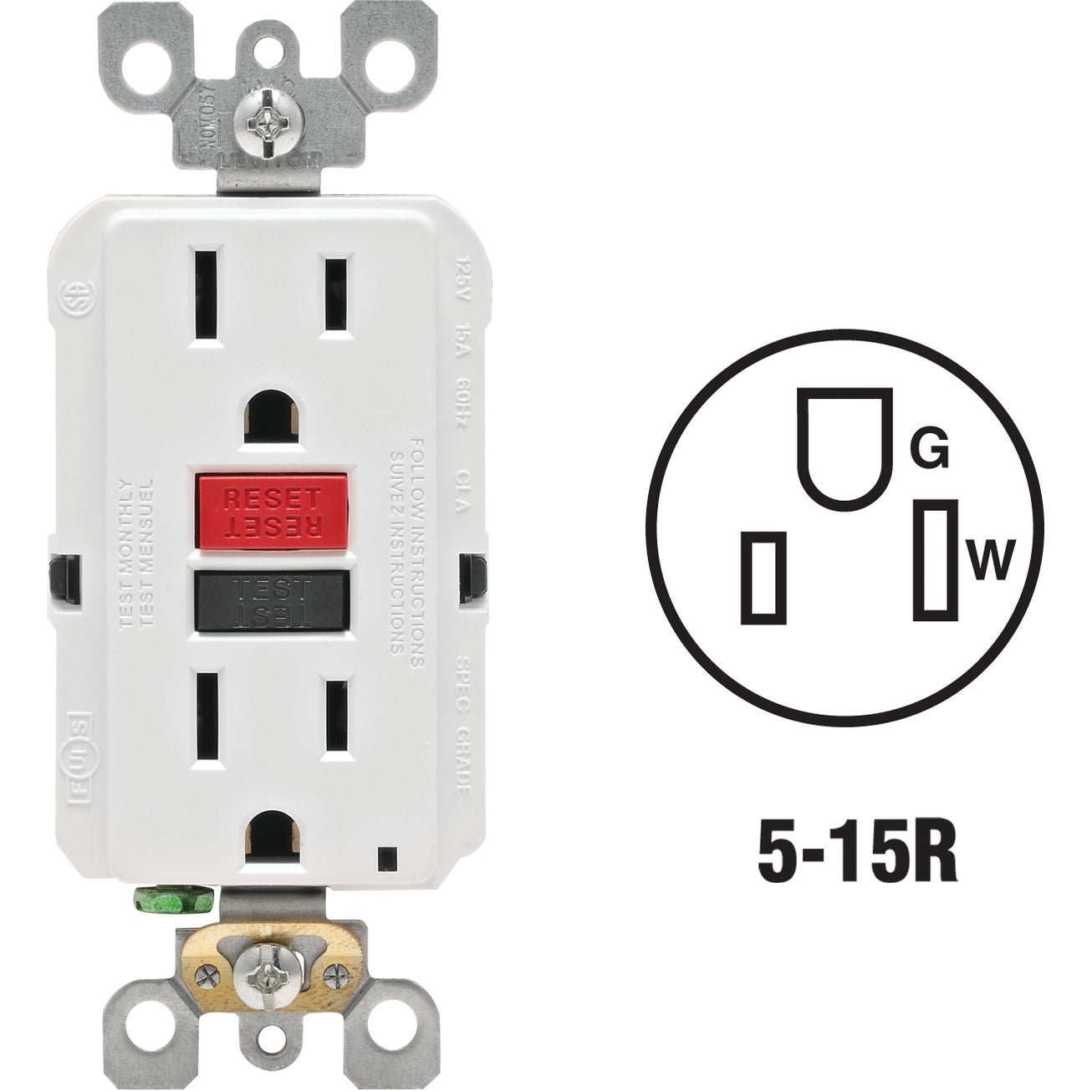 Leviton R72-GFNT1-0RW-53CE receptacles - View #3