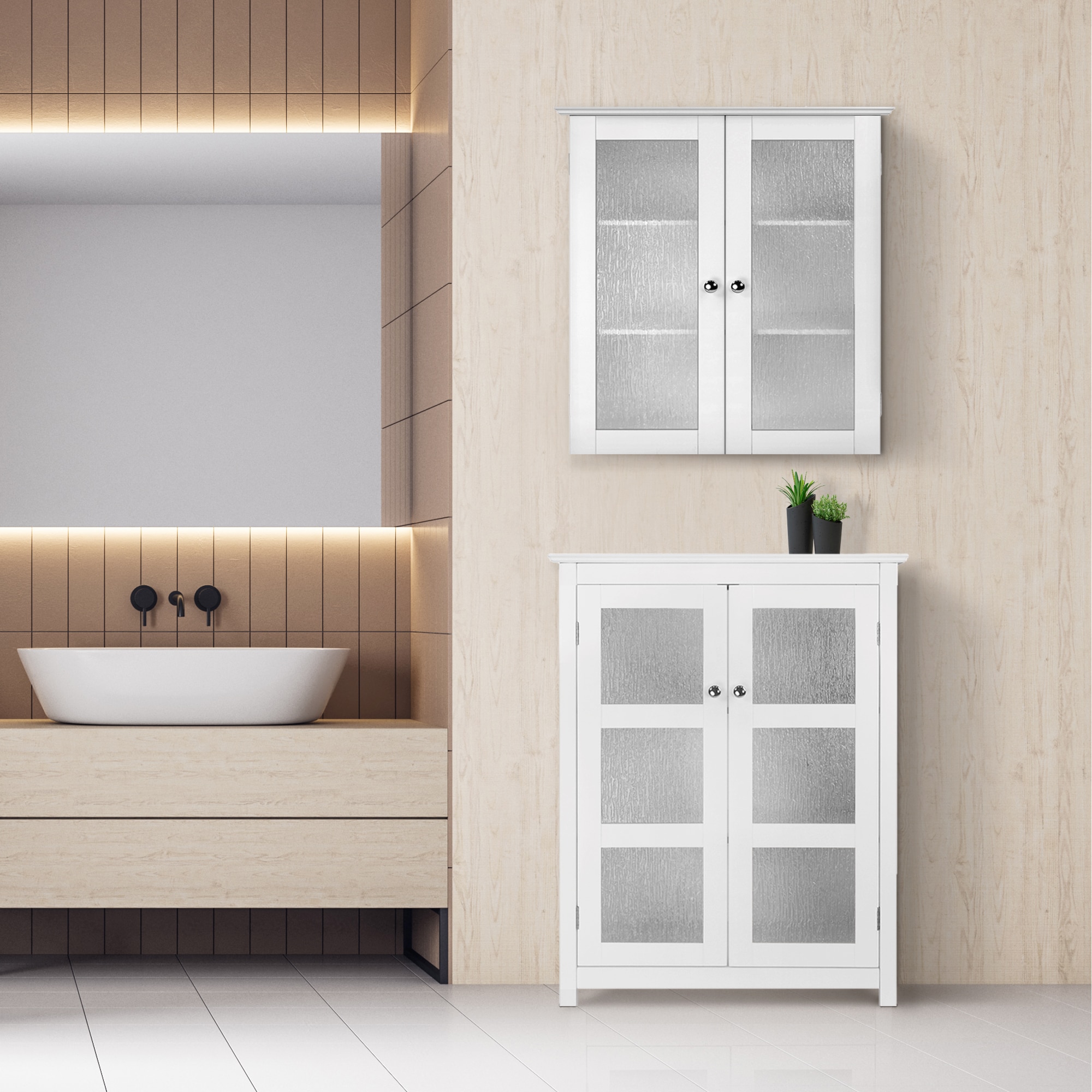 Allura 22 W x 26 H x 8 D Wall Mounted Bathroom Cabinet Finish: White
