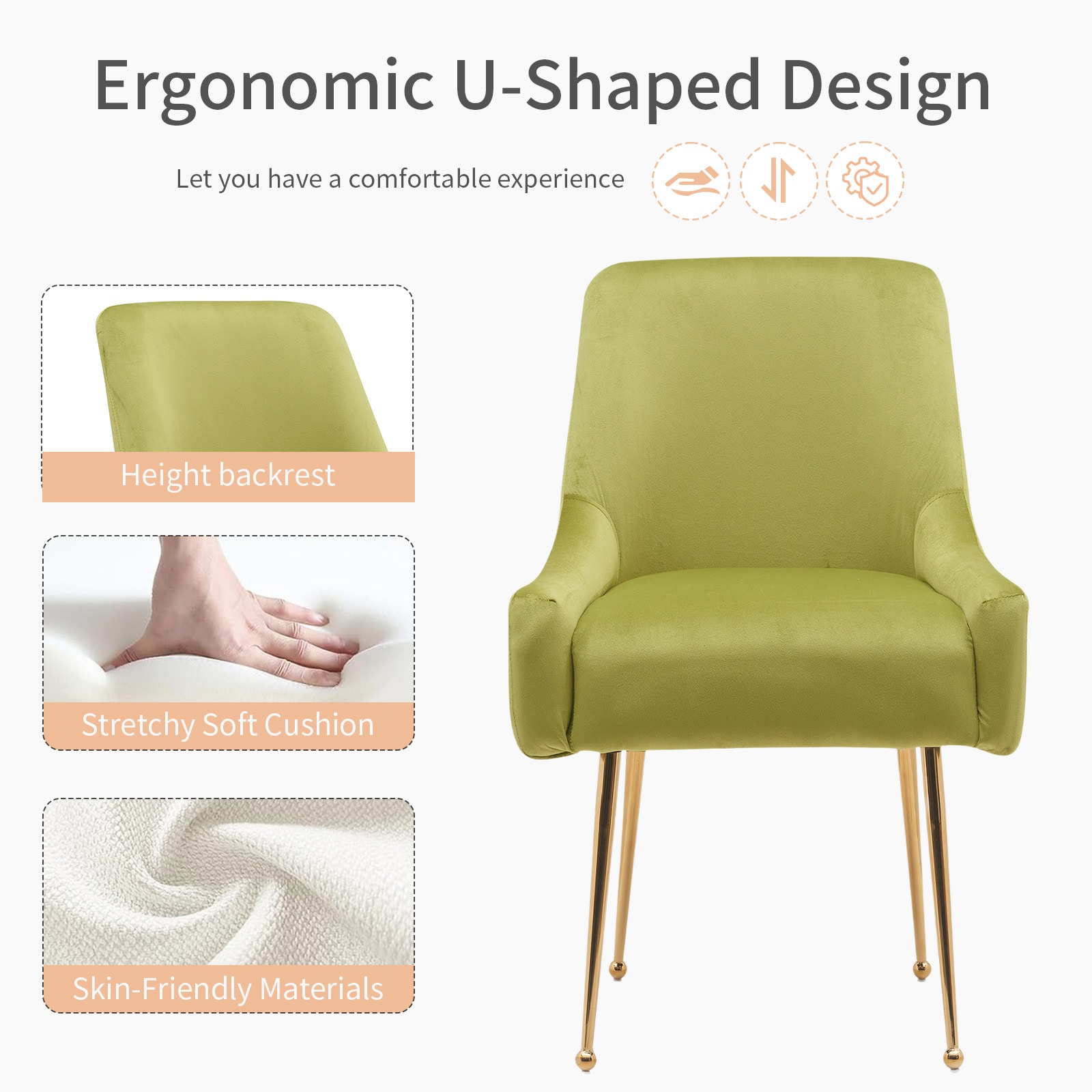 BWE A-9CHAIR-07-GRE Dining-Chairs - View #3