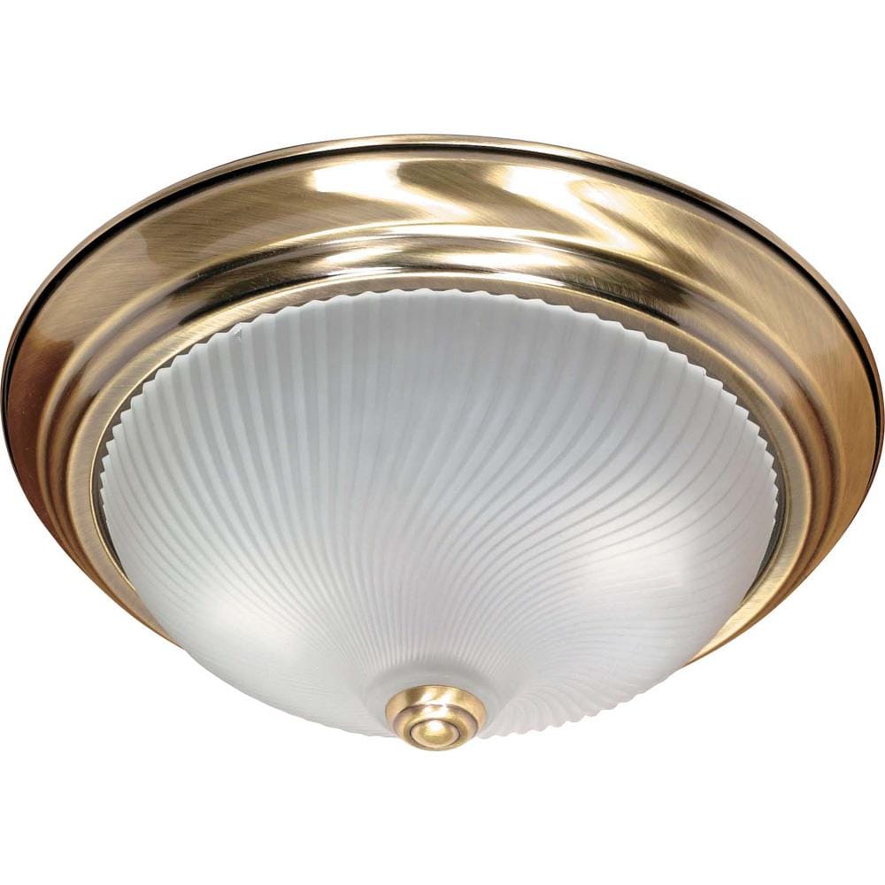  LW238 1-Light 2-in Antique Brass Semi-flush Mount Light
