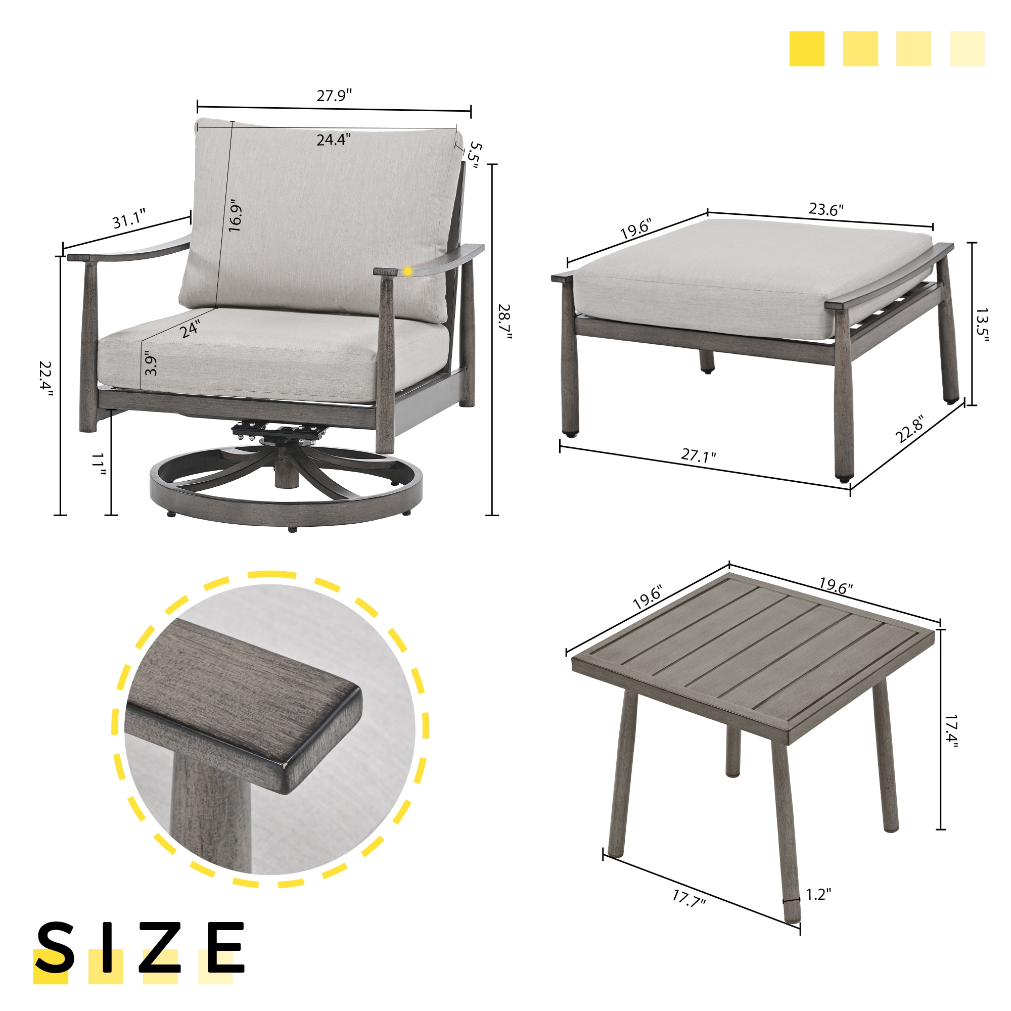  CP-SF5-GG-B2-WL2 Patio-Conversation-Sets - View #2