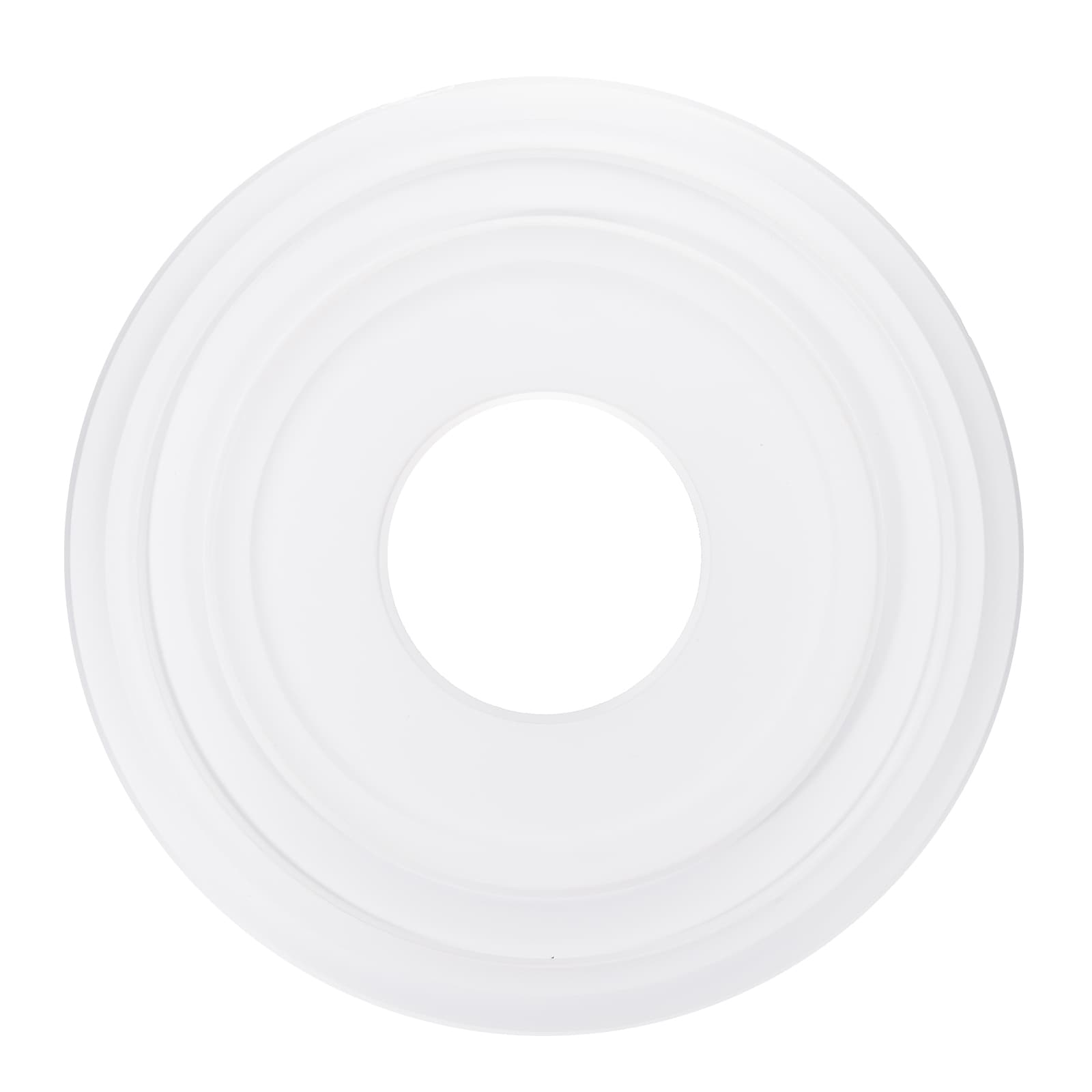 PATIKIL Ceiling Medallion 12 Inch OD x 4 Inch ID PU Decorative Ceiling Light Medallion Chandelier Medallion Molded Ceiling Light Cover Plate for Ceiling Light Fixtures Fans White