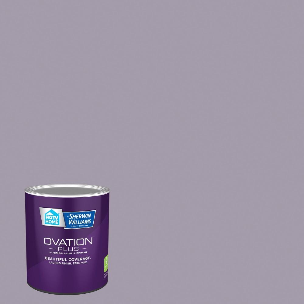 HGTV HOME by Sherwin-Williams Ovation Plus Eggshell Ash Violet Hgsw2415  Latex Interior Paint + Primer (1-quart) at