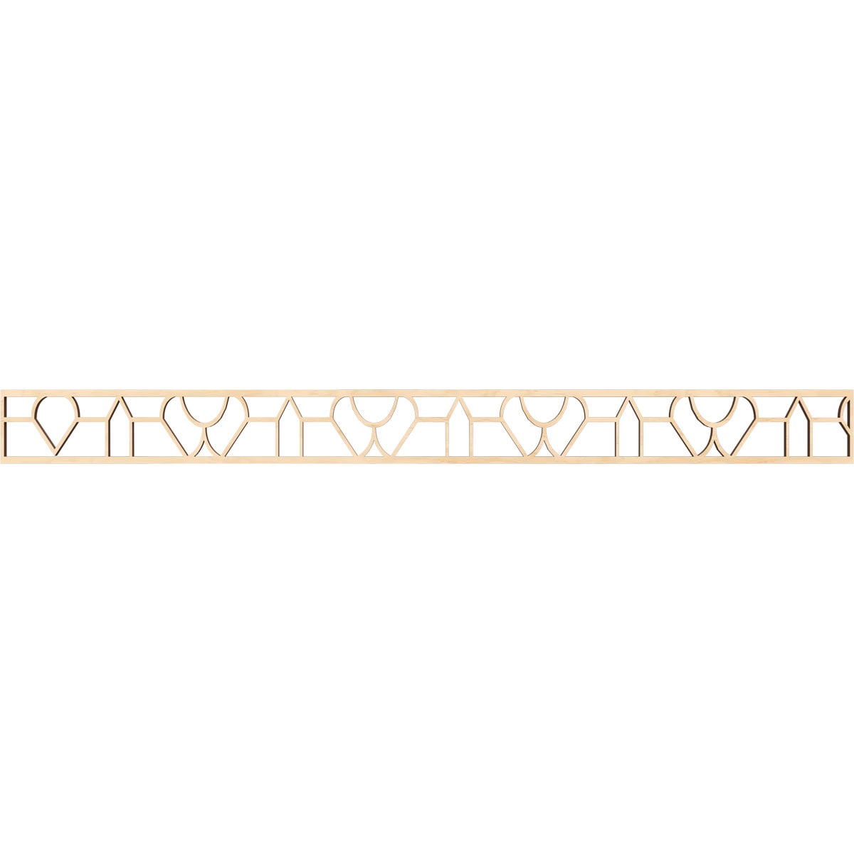 Ekena Millwork MLDB04X46WHIBI Whitechapel Fretwork Flat Trim 4-in x 3.87-ft Birch Brown Unfinished 2156037 Pierced Wall Panel Moulding