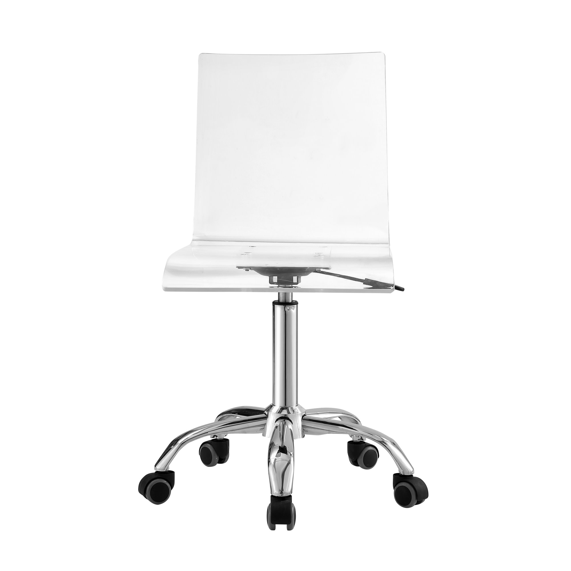 Inspired Home AC159-09SR-LS Caspian Chrome Contemporary Adjustable Height Swivel Plastic Task Chair