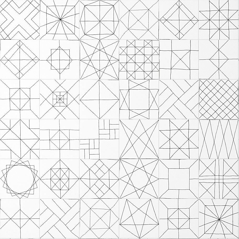 Artmore Tile EXT3RD105422 Framework White 9-in x 9-in Matte Porcelain Patterned Standard Floor and Wall Tile ( 10.76-sq ft Carton )