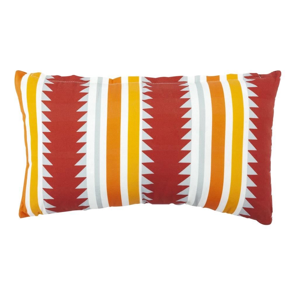 Herringbone Pattern Outdoor Lumbar Pillow - Bed Bath & Beyond - 28426900