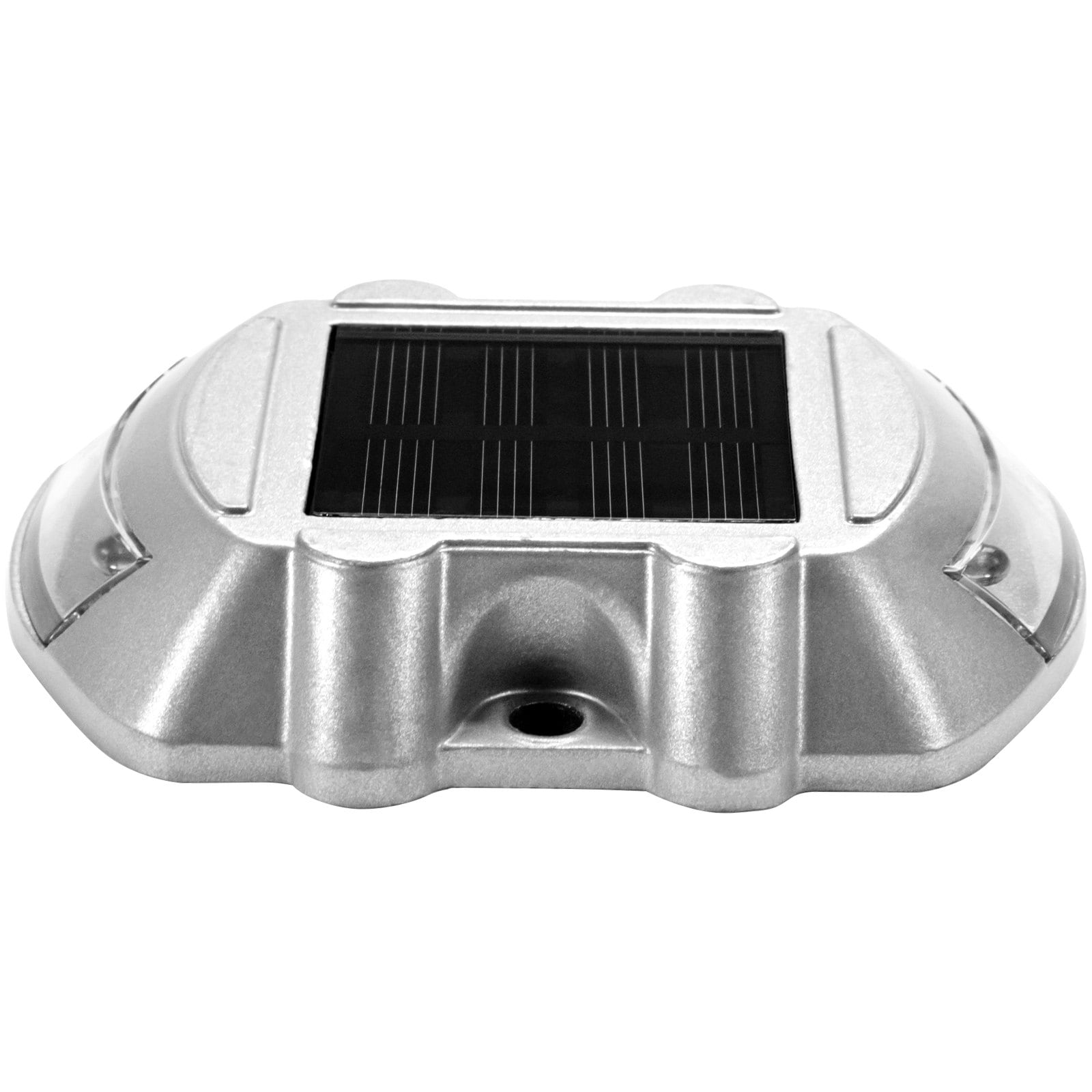 GIVIMO Driveway Lights 16-Pack Solar Driveway Lights Bright White with Screw Solar Deck Outdoor Waterproof Wireless Dock 6 LEDs for Path Warning Garden Walkway Sidewalk Steps